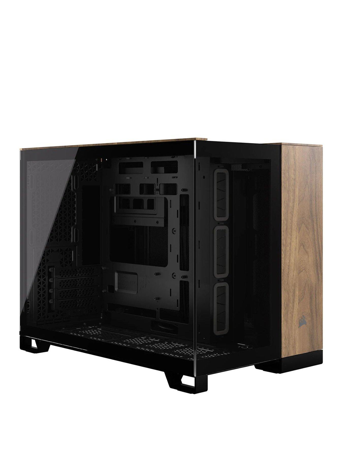 corsair-2500x-tempered-glass-micro-atx-dual-chambernbspmid-tower-pc-casenbsp--blackwalnut-wood