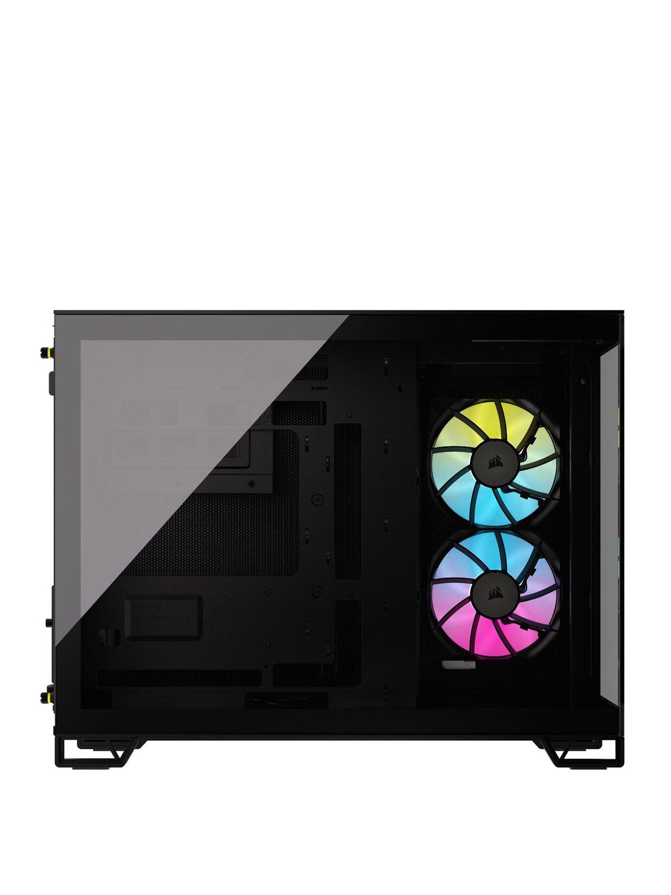 corsair-2500x-linknbsptempered-glass-micro-atx-dual-chambernbspmid-tower-pc-case-blackstillFront