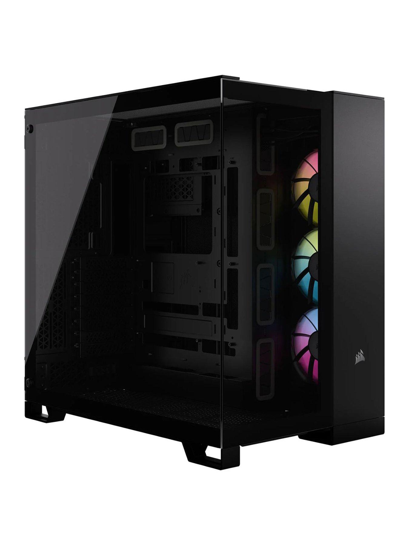 Image 1 of 4 of CORSAIR iCUE Link 6500X RGB Tempered Glass Mid-Tower Dual Chamber PC Case - Black