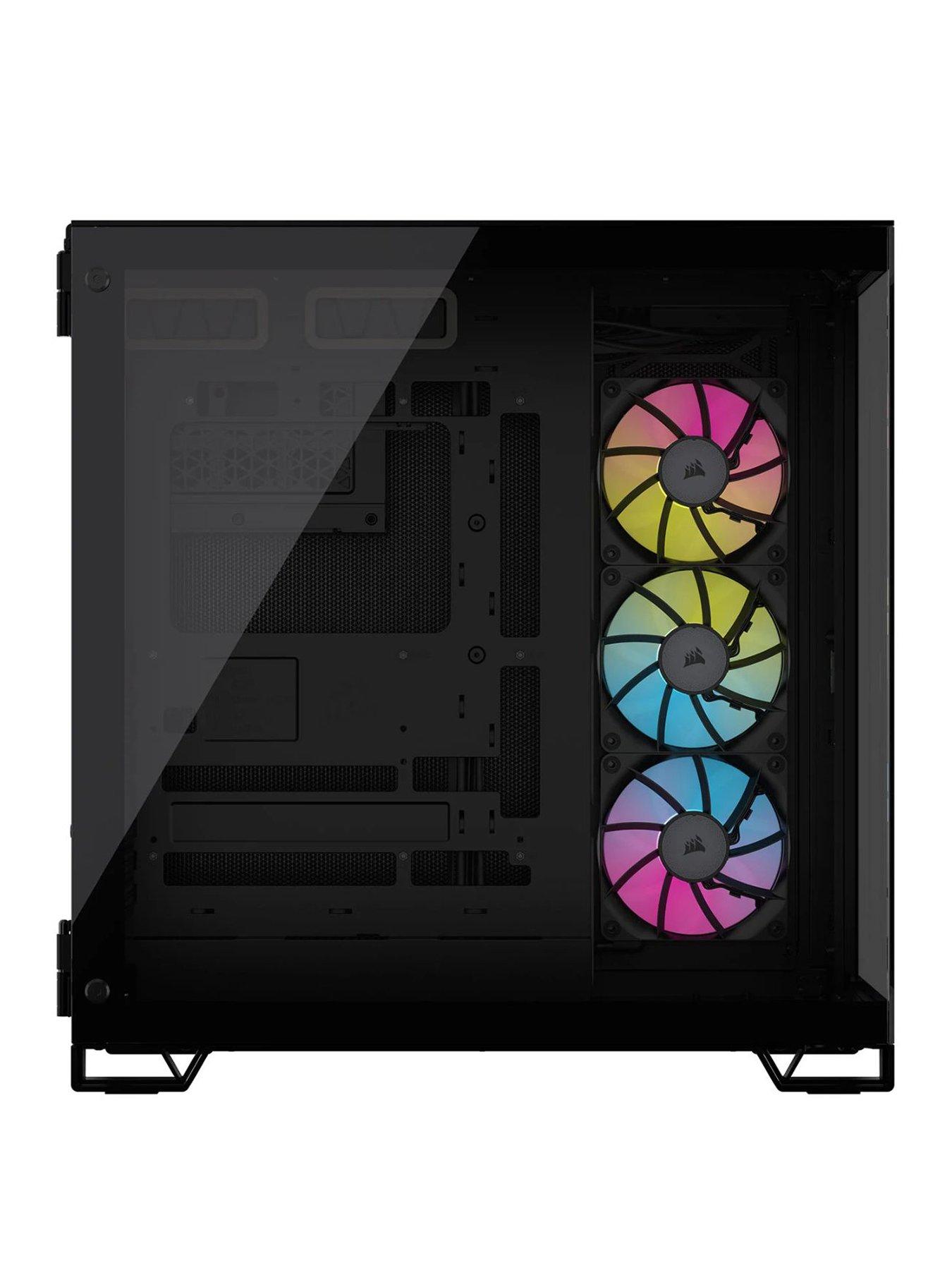 Image 2 of 4 of CORSAIR iCUE Link 6500X RGB Tempered Glass Mid-Tower Dual Chamber PC Case - Black