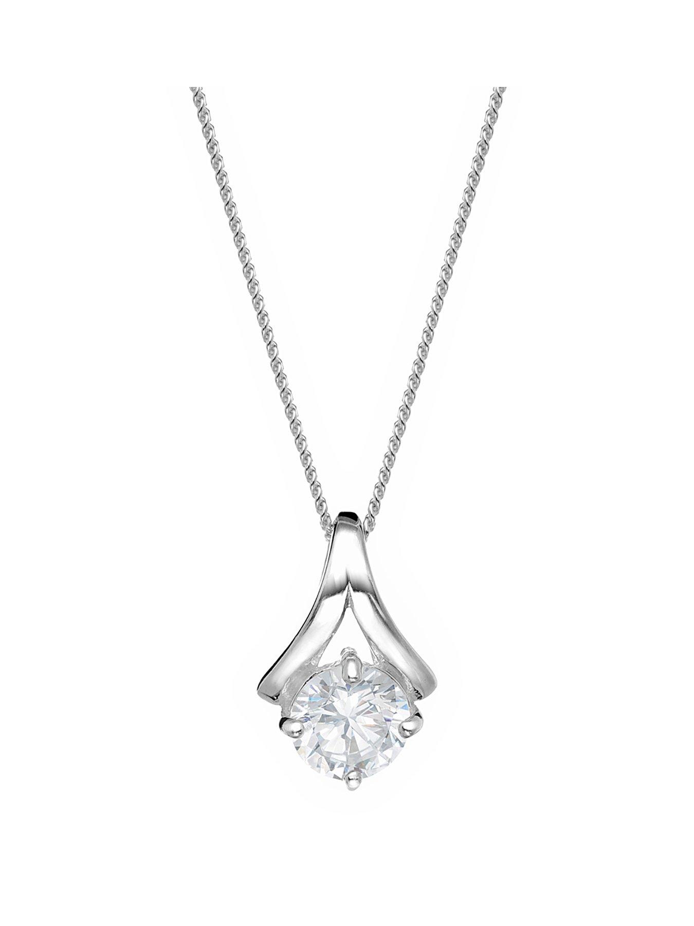 the-love-silver-collection-christmas-bauble-gift-sterling-silver-6mm-cubic-zirconia-pendant-necklacefront