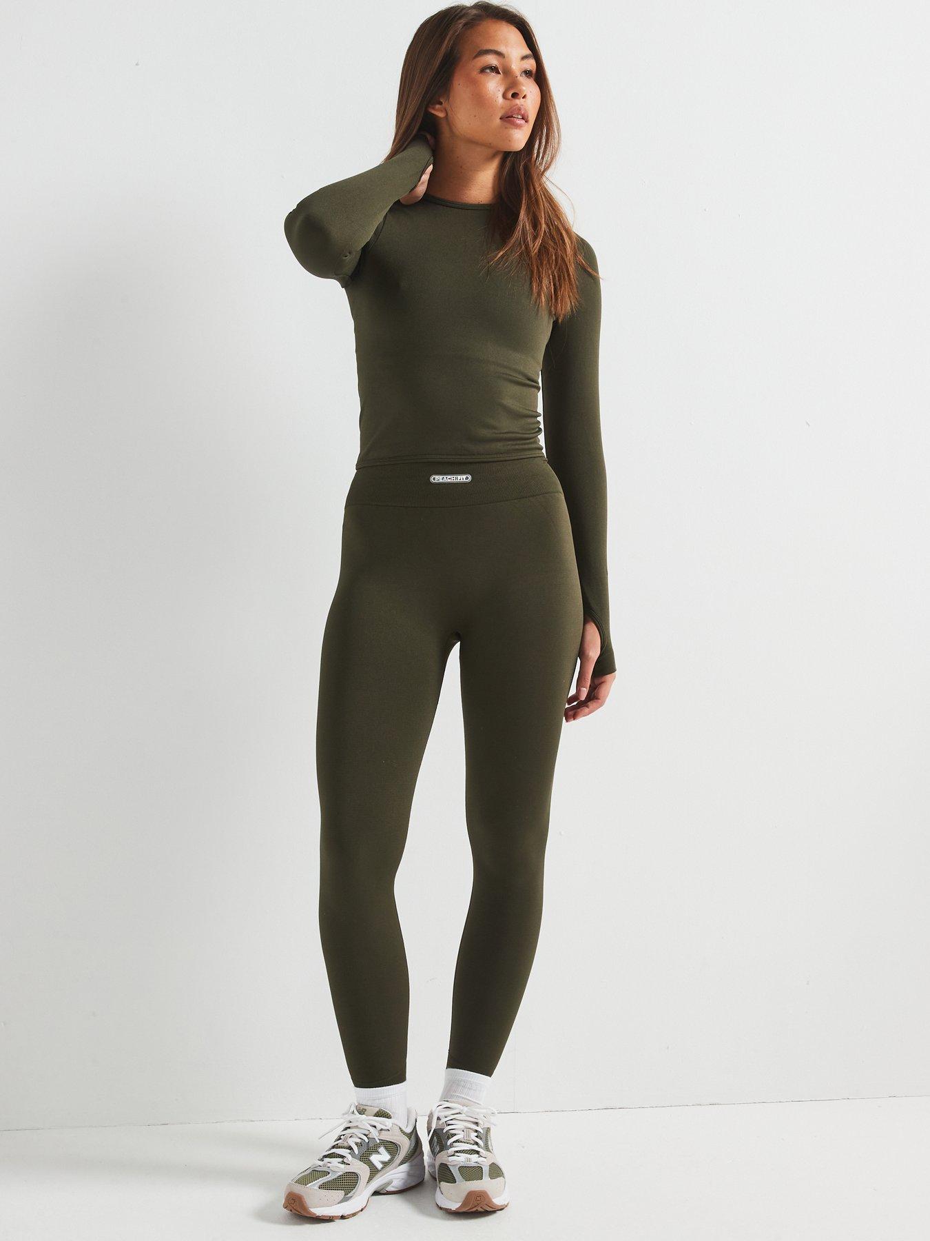 Image 3 of 6 of Peach Fit Women's Maci Seamless Top - Khaki