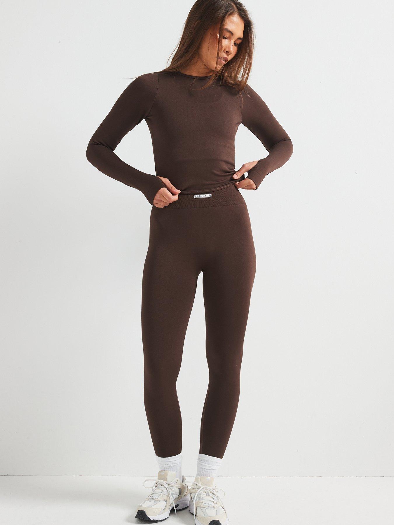 Image 5 of 6 of Peach Fit Women's Maci Seamless Top - Brown