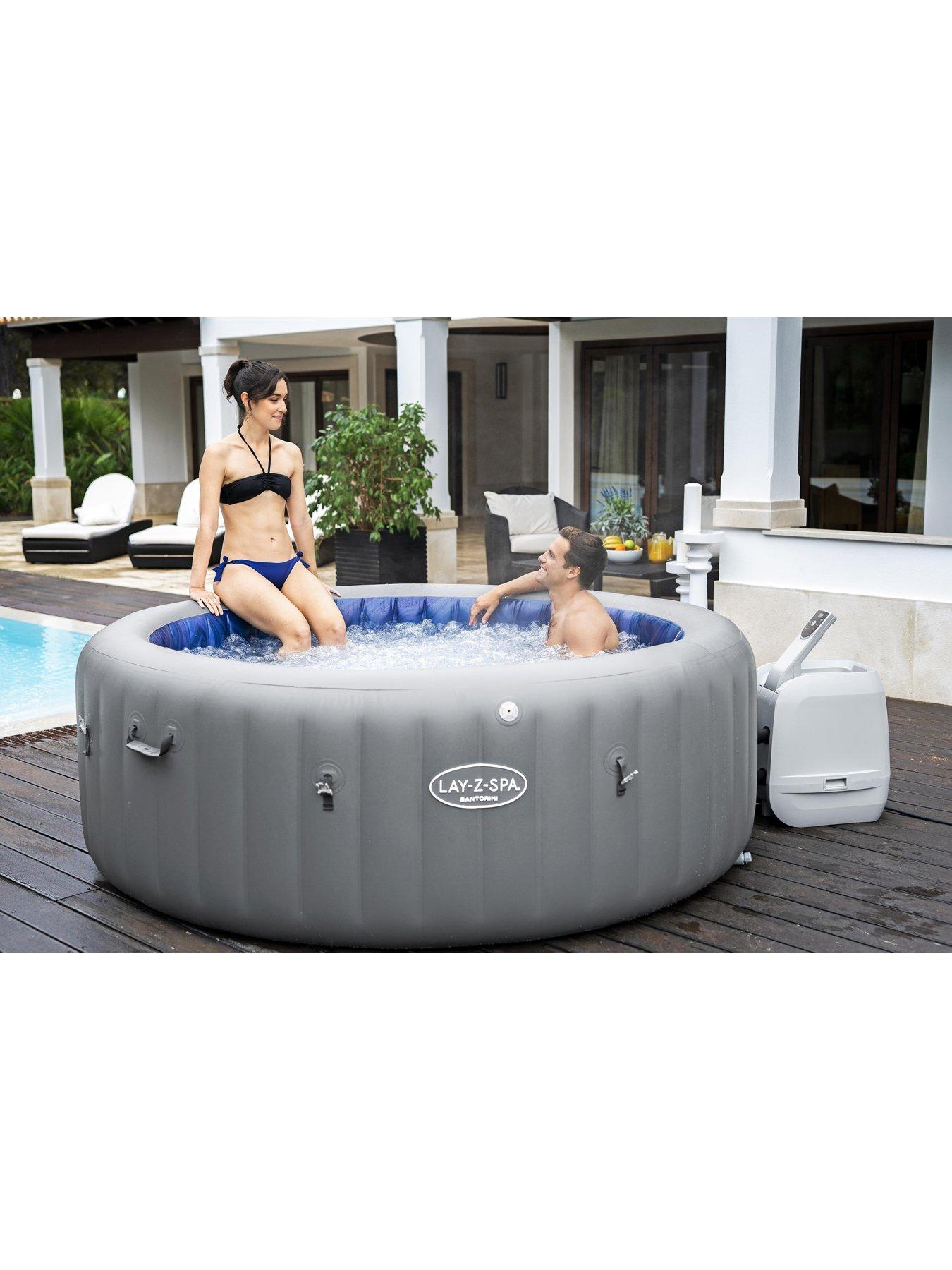 Image 3 of 7 of Lay-Z-Spa Santorini MaxHold EnergySense Smart Luxe HydroJet Pro 7 Grey Round (5-7 adults)