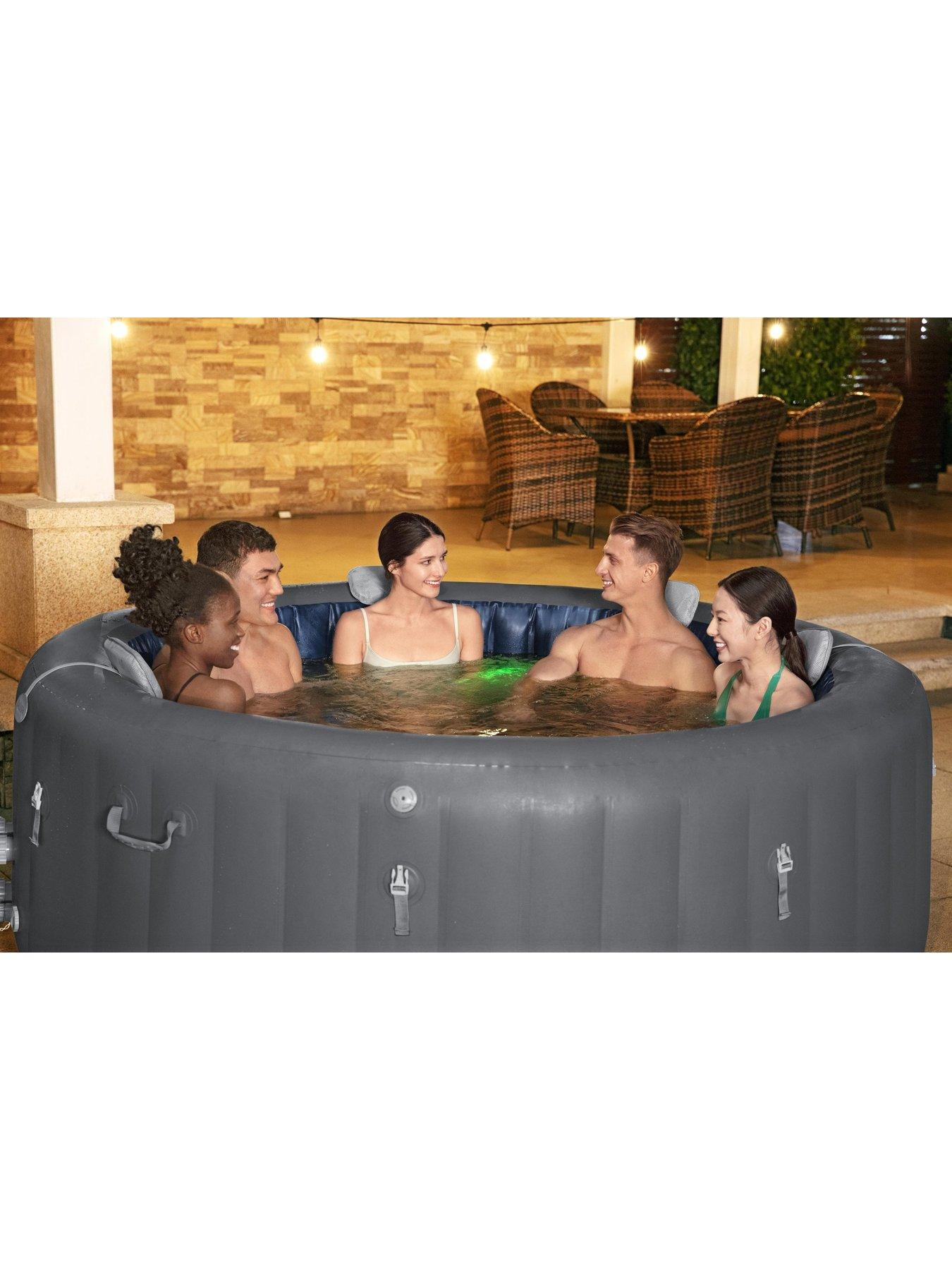 Image 4 of 7 of Lay-Z-Spa Santorini MaxHold EnergySense Smart Luxe HydroJet Pro 7 Grey Round (5-7 adults)