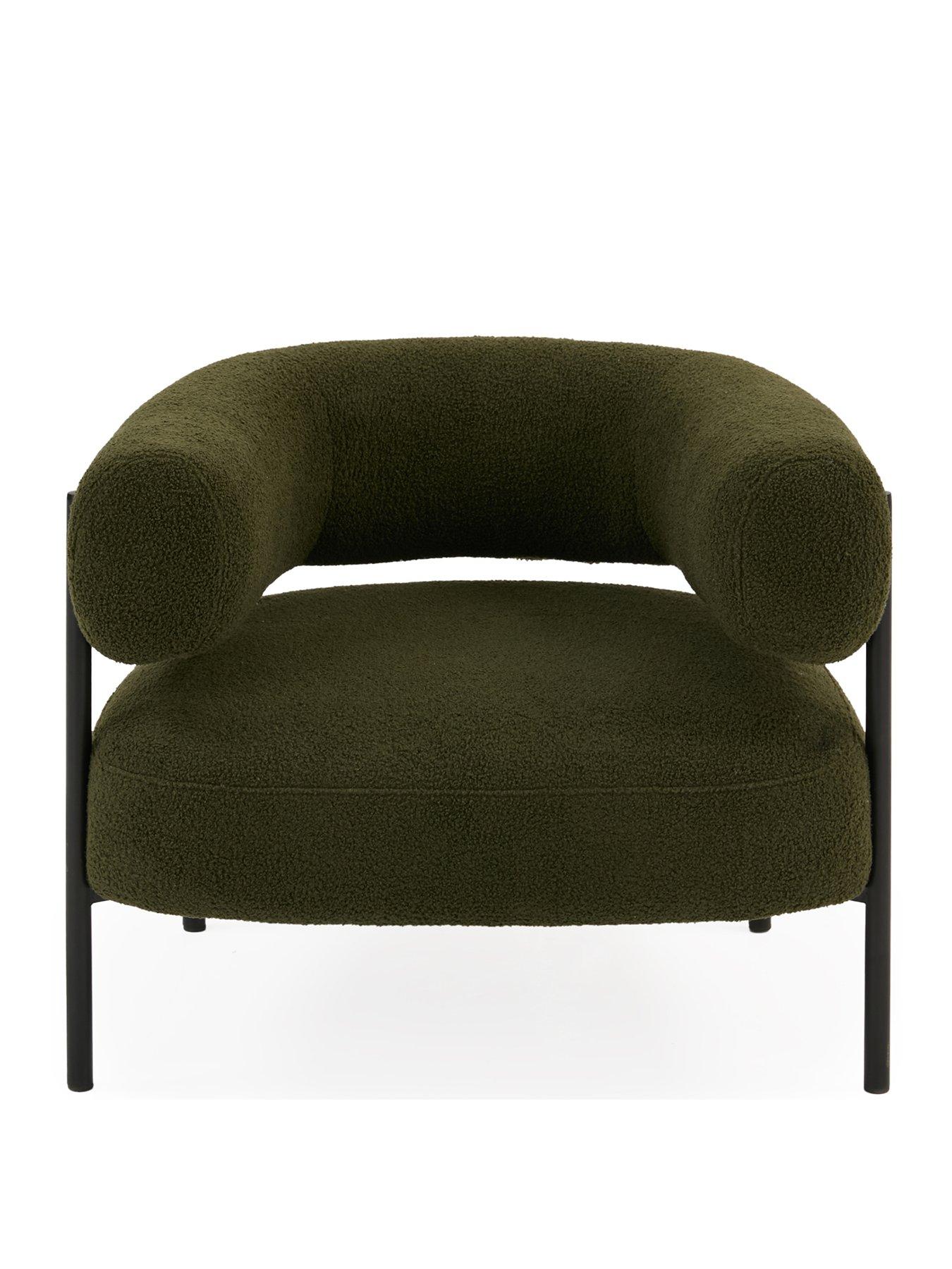Image 2 of 5 of The Very Collection Icon Boucle Fabric&nbsp;Accent Chair - Moss Green