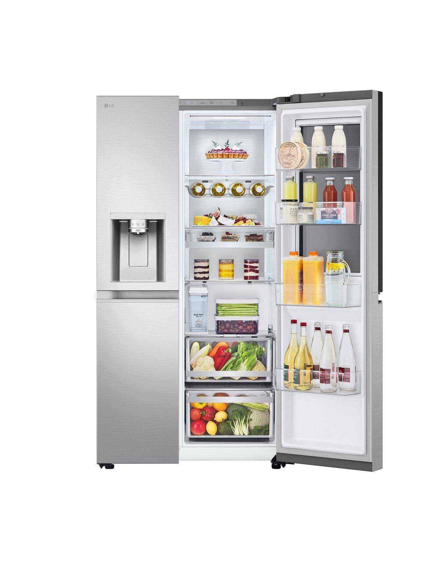 lg-gsxe91bsad-628l-instaview-smart-inverter-american-style-fridge-freezer-brushed-steeloutfit