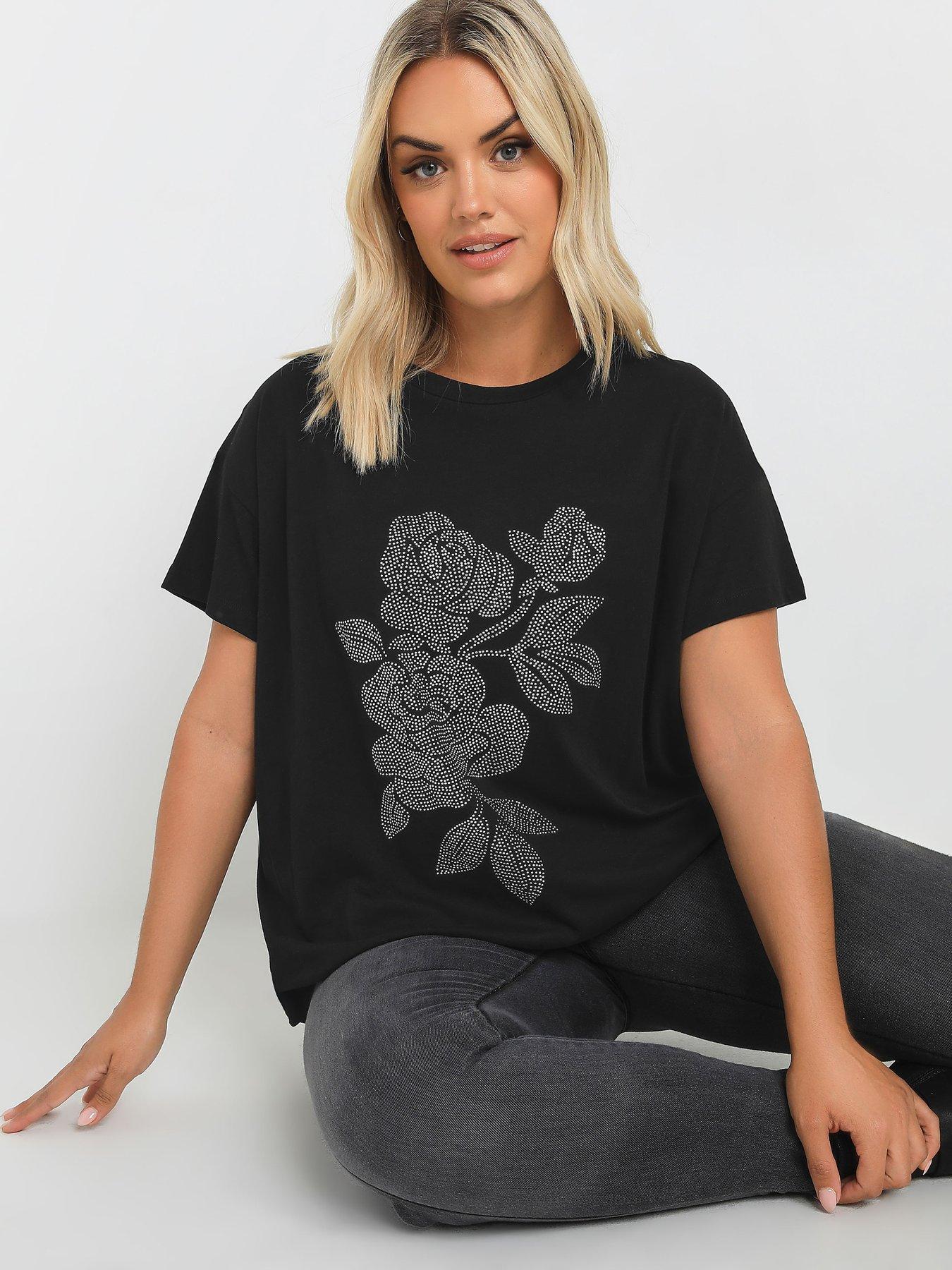 yours-curve-stud-floral-t-shirtfront