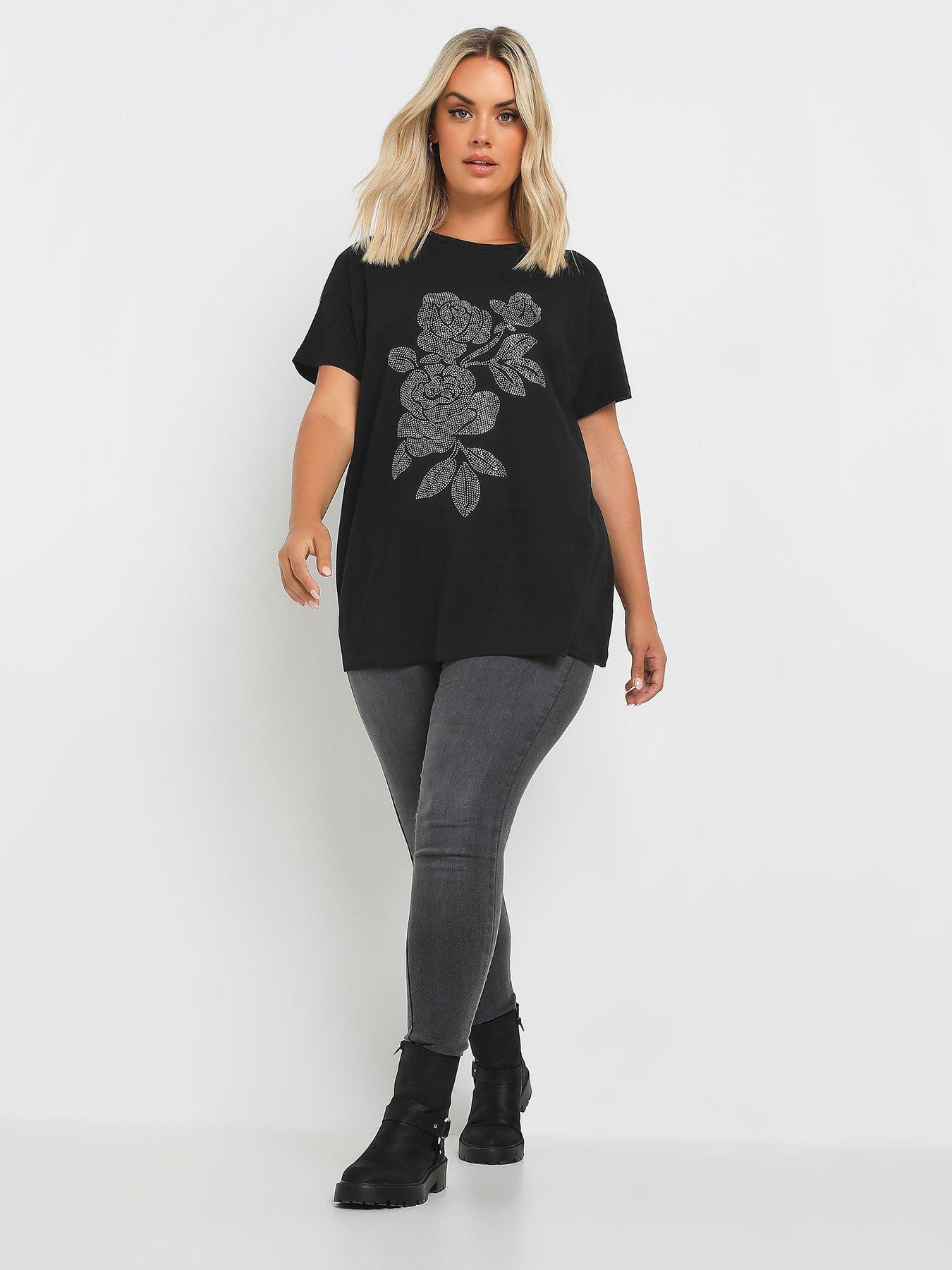 yours-curve-stud-floral-t-shirtback