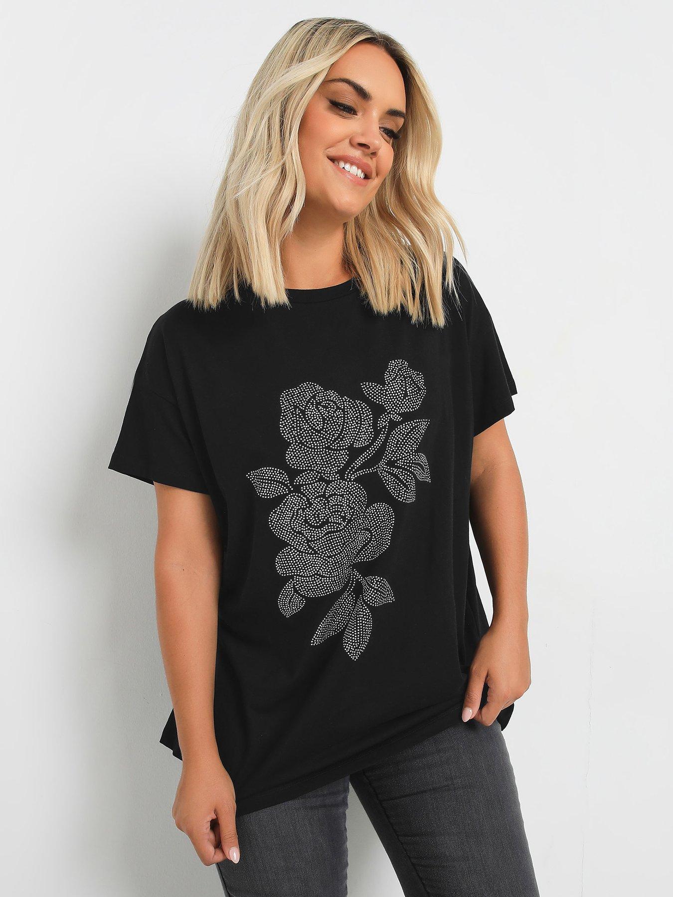 yours-curve-stud-floral-t-shirtoutfit