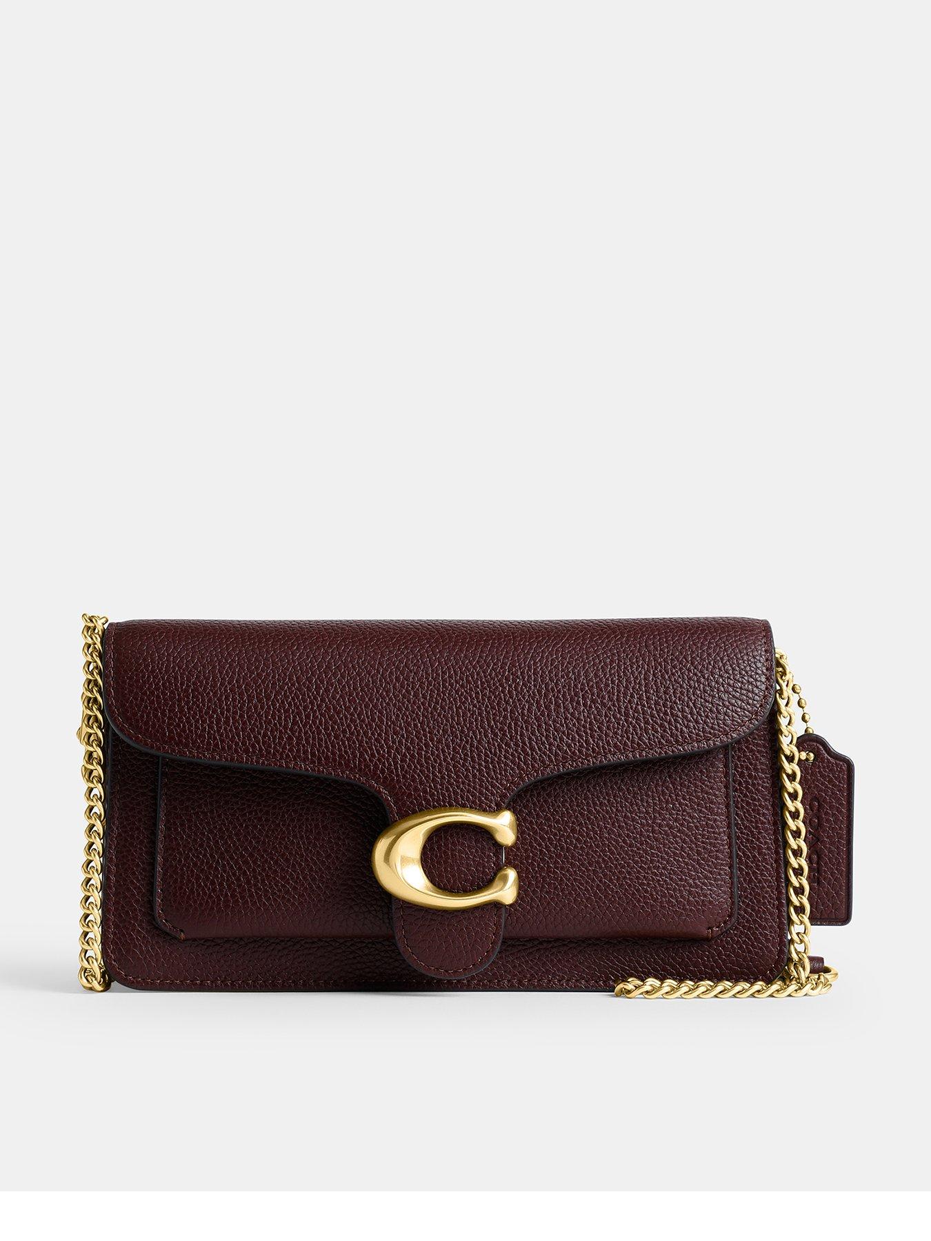 coach-polished-pebble-leather-tabby-chain-clutchfront