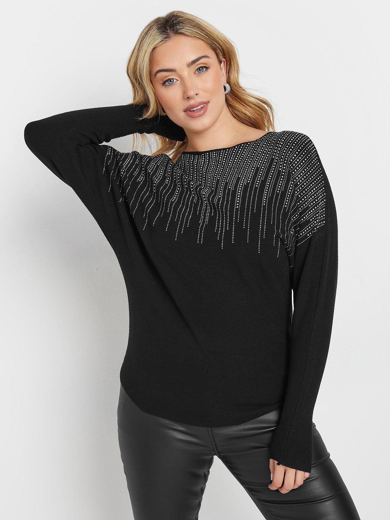 mco-stud-batwing-embellished-jumper-black