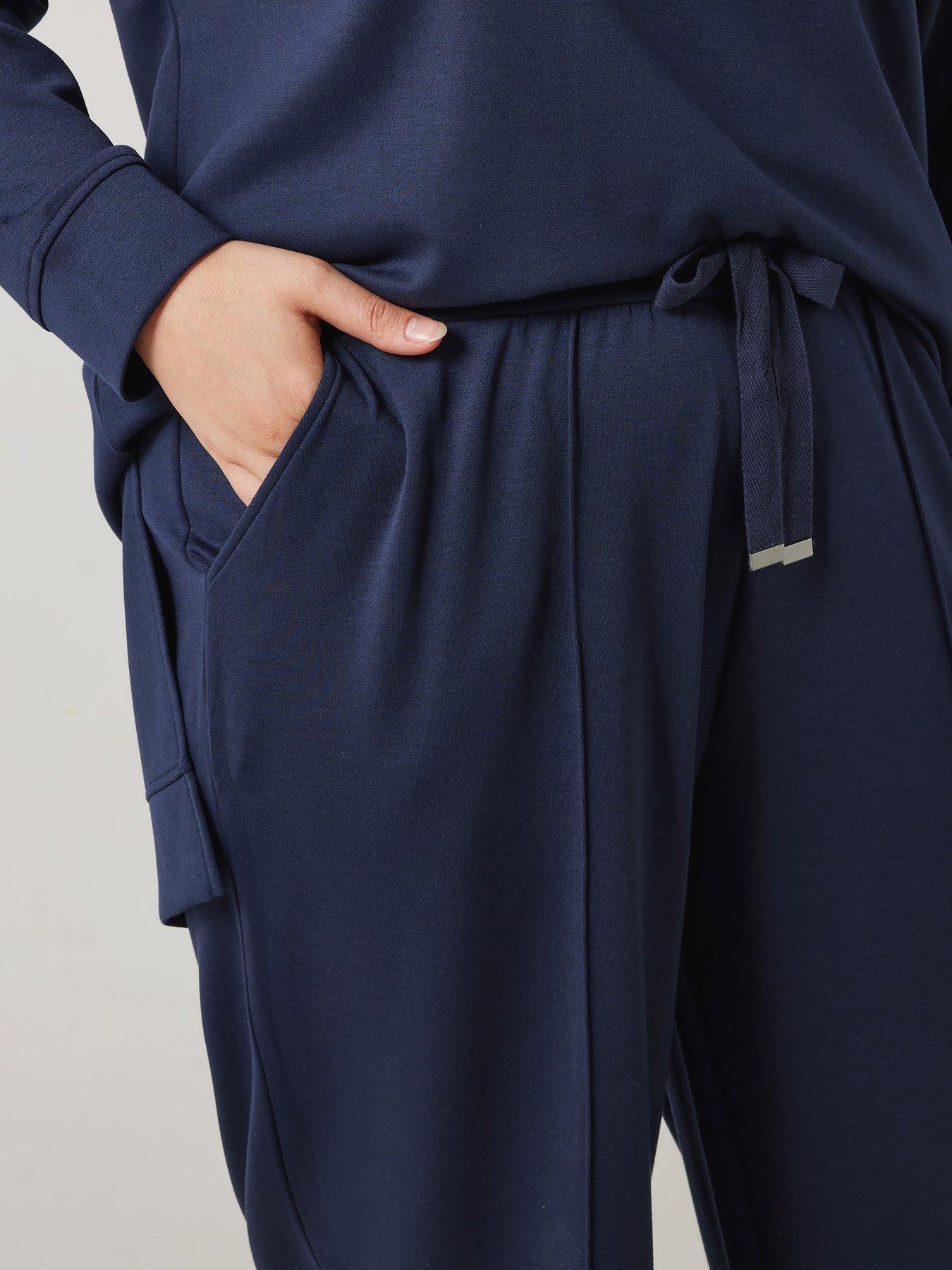 Image 4 of 4 of Evans Wide Leg Jogger - Blue