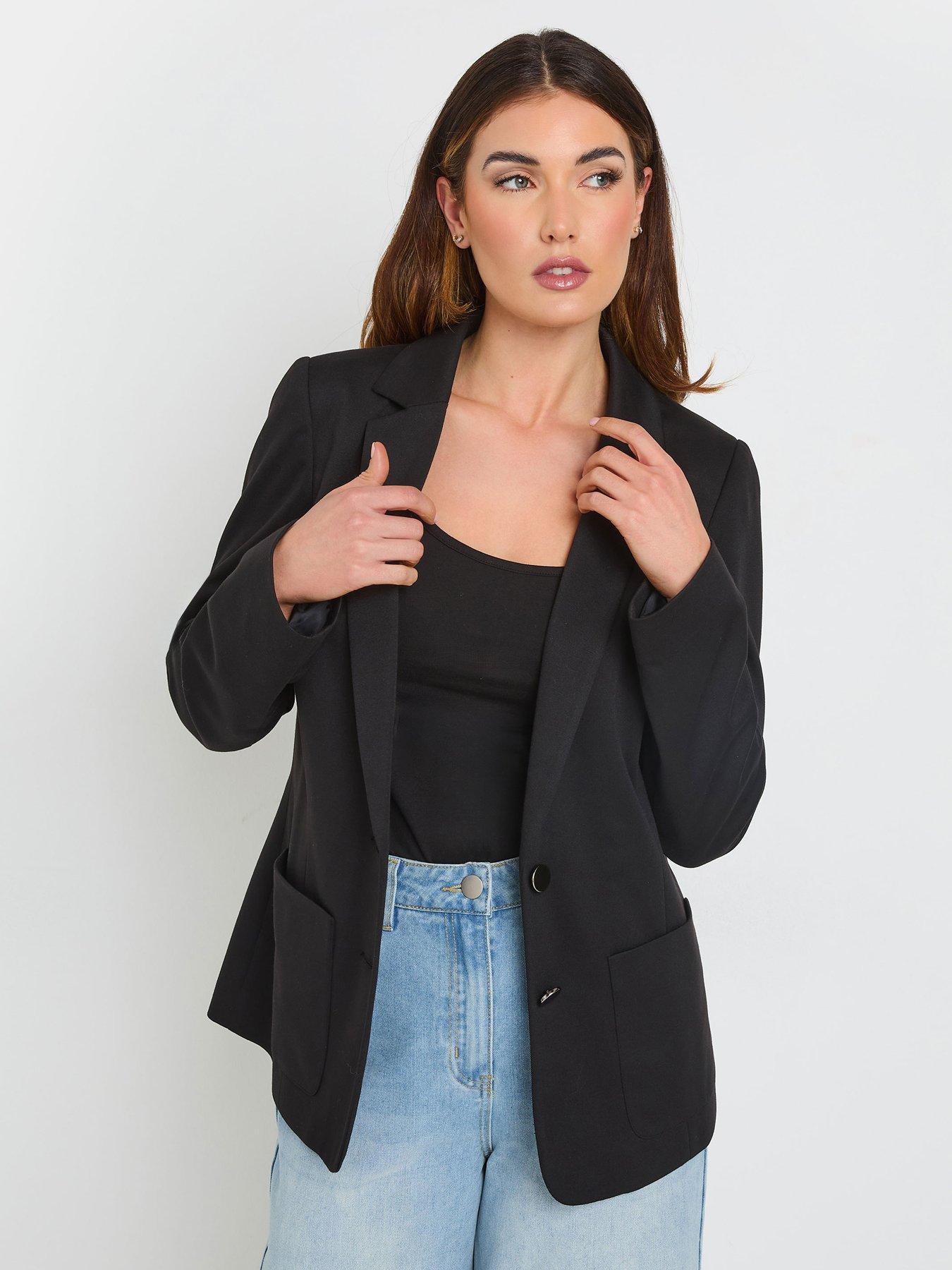 Image 4 of 4 of PixieGirl Tall Ponte Blazer - Black