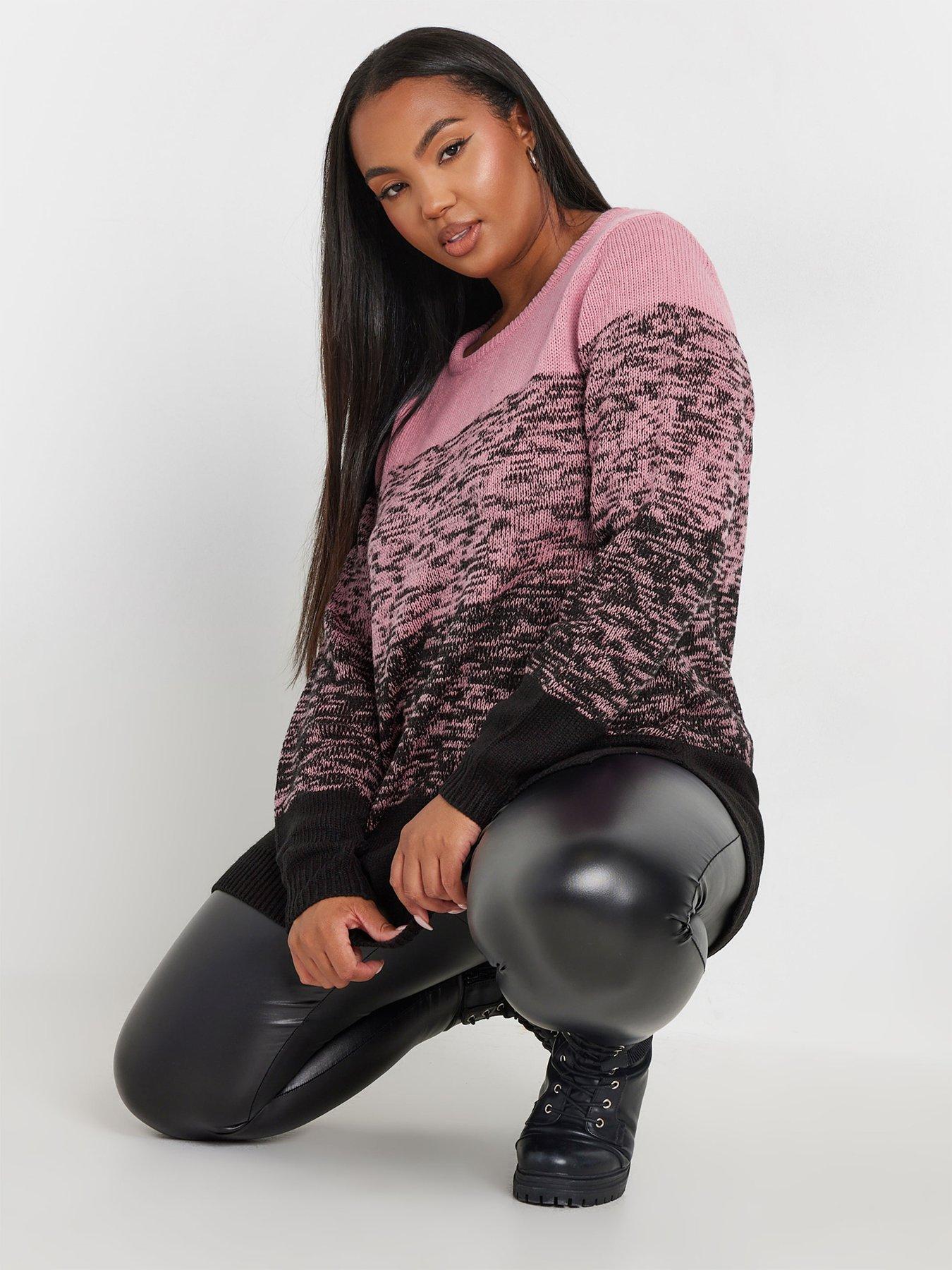 yours-curve-colourblock-4-panel-jumper-pink