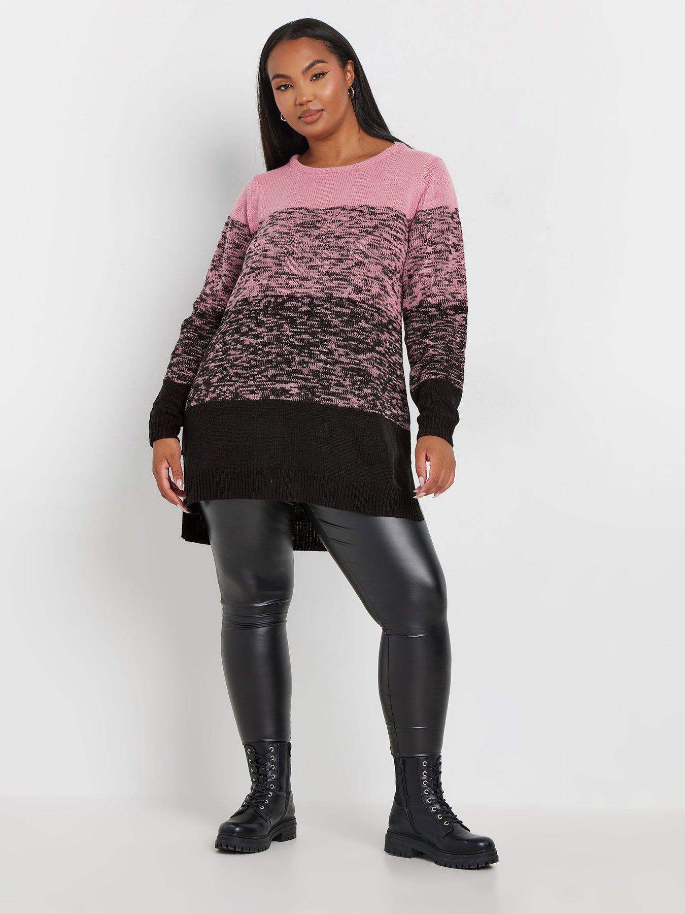 yours-curve-colourblock-4-panel-jumper-pinkback