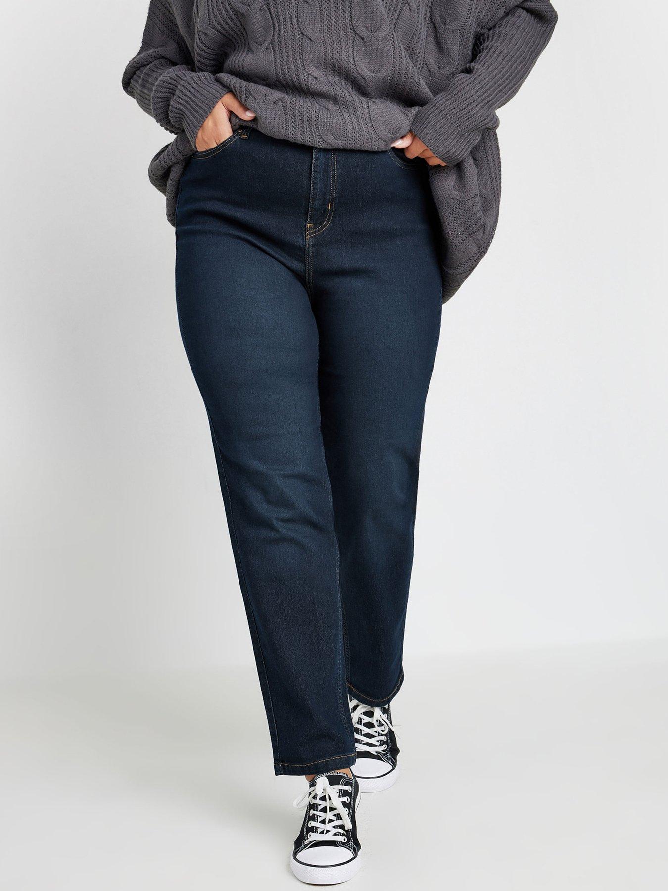 Image of Yours Curve Ruby Straight Leg Jeans 30" - Blue