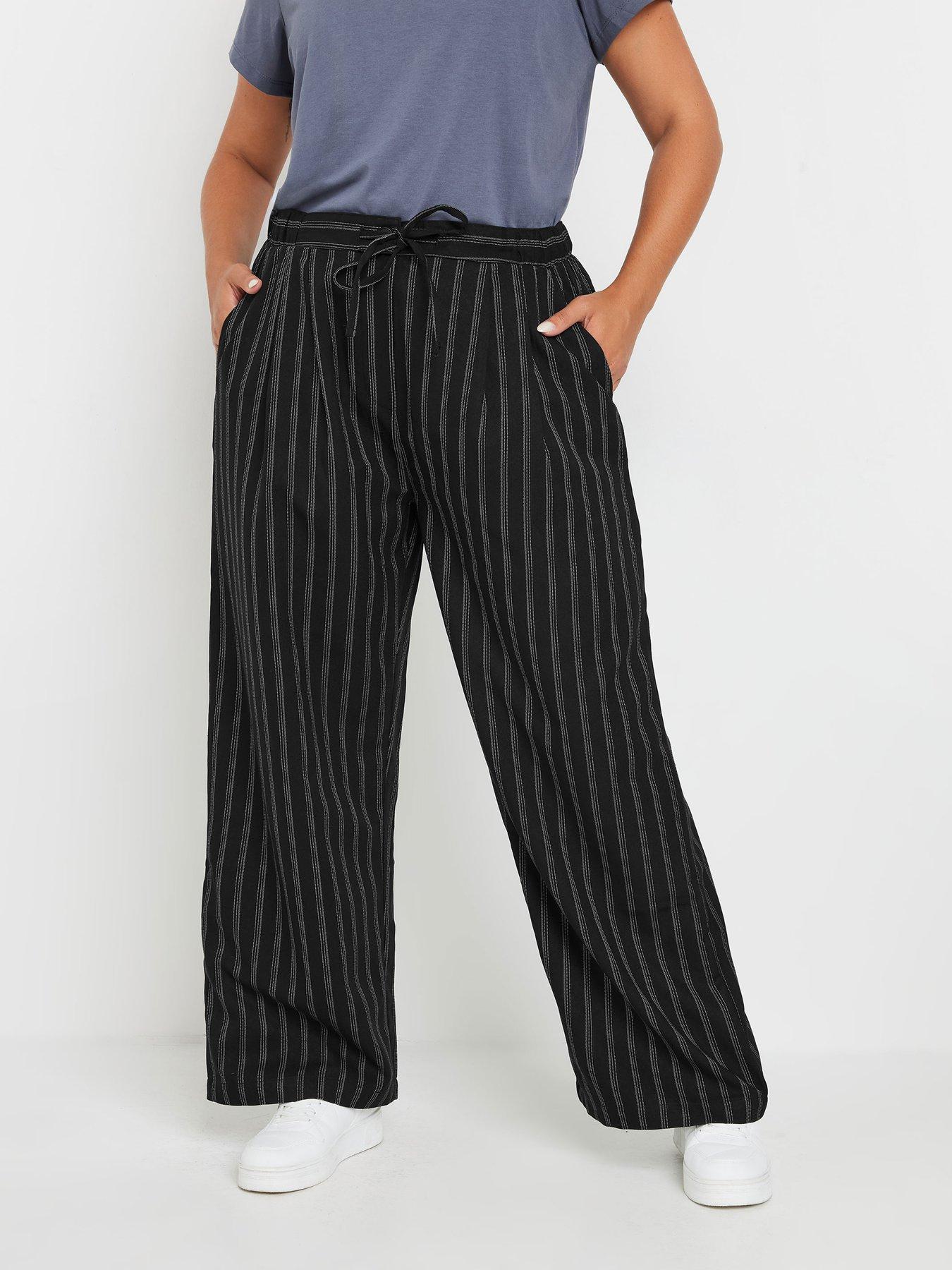 pixiegirl-curve-woven-pinstripe-wide-leg-trouser-black