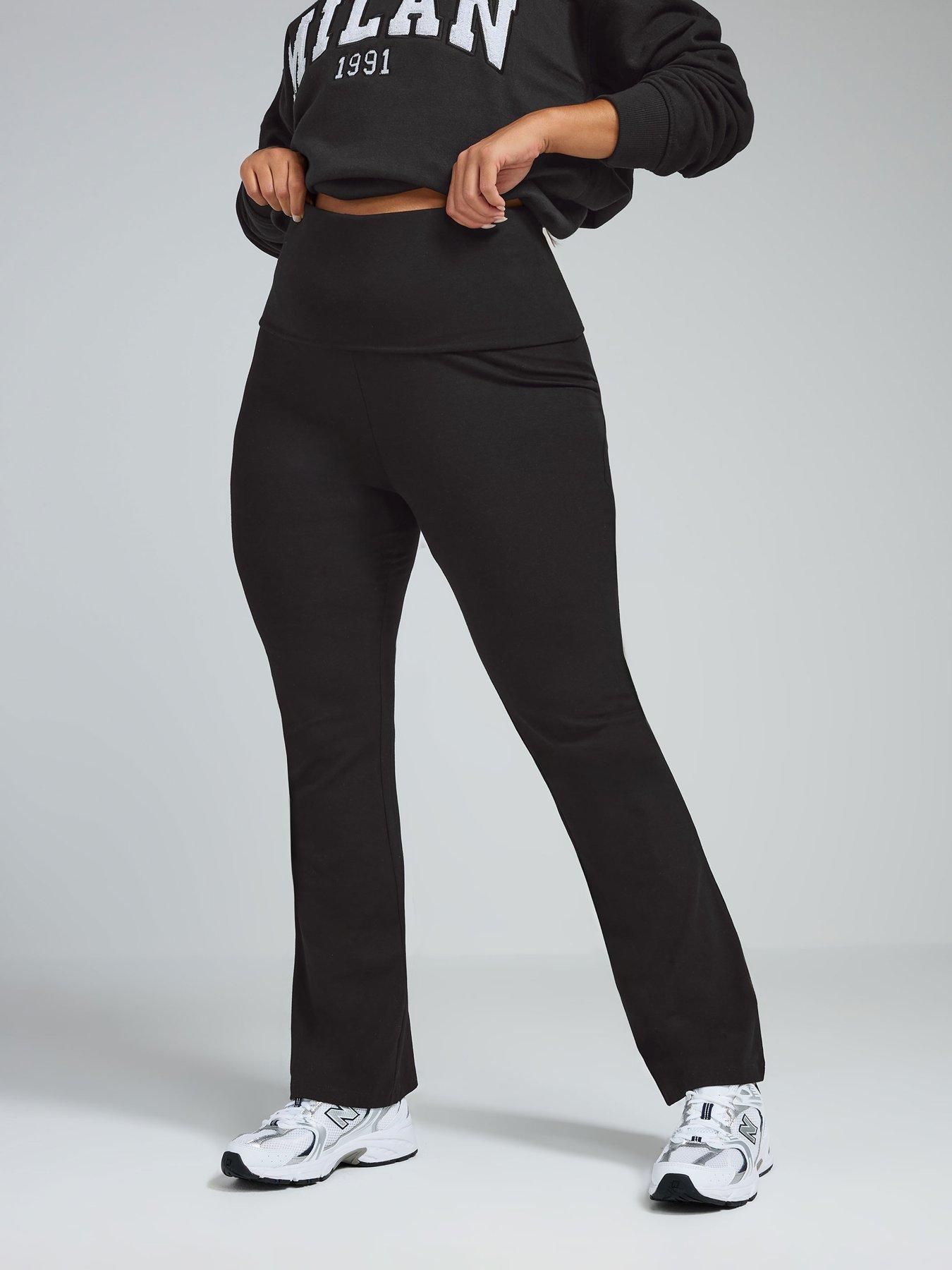 pixiegirl-curve-fold-over-kick-flare-jeansnbsp--black