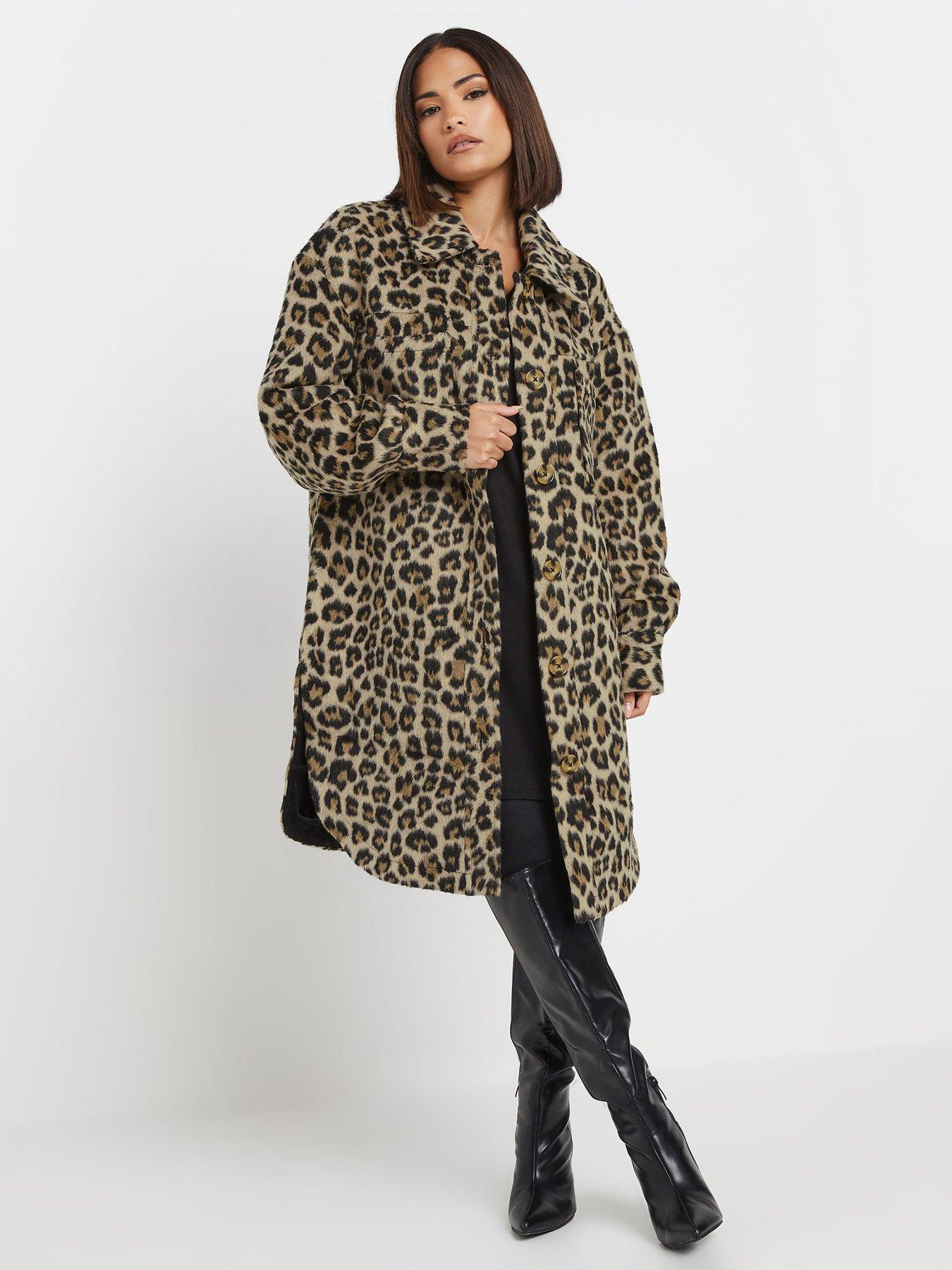 Image 1 of 4 of PixieGirl Petite Animal Longline Shacket