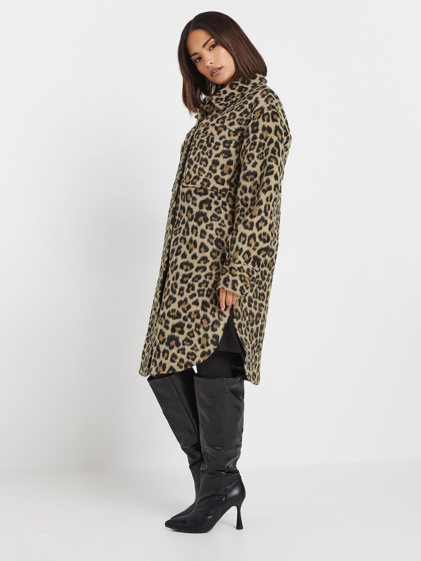 Image 3 of 4 of PixieGirl Petite Animal Longline Shacket
