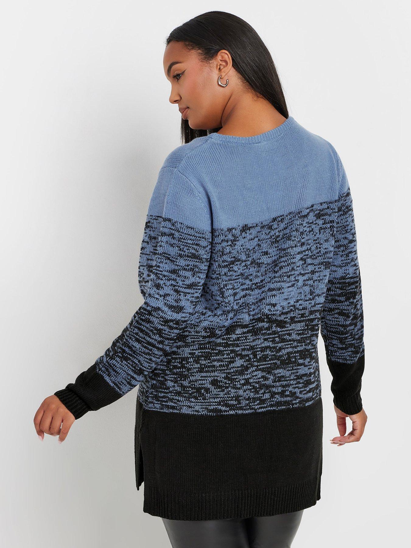 Image 2 of 4 of Yours Curve Colourblock 4 Panel Jumper - Blue