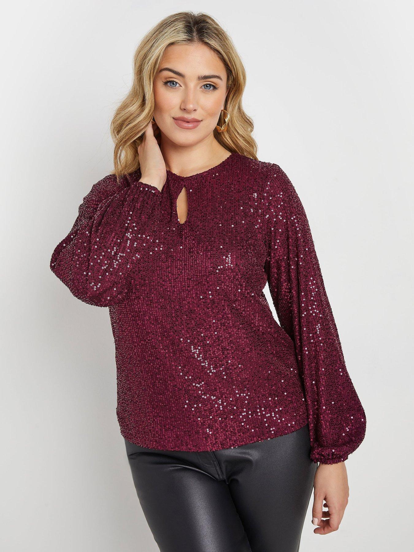 pixiegirl-keyhole-sequin-long-sleeve-topoutfit