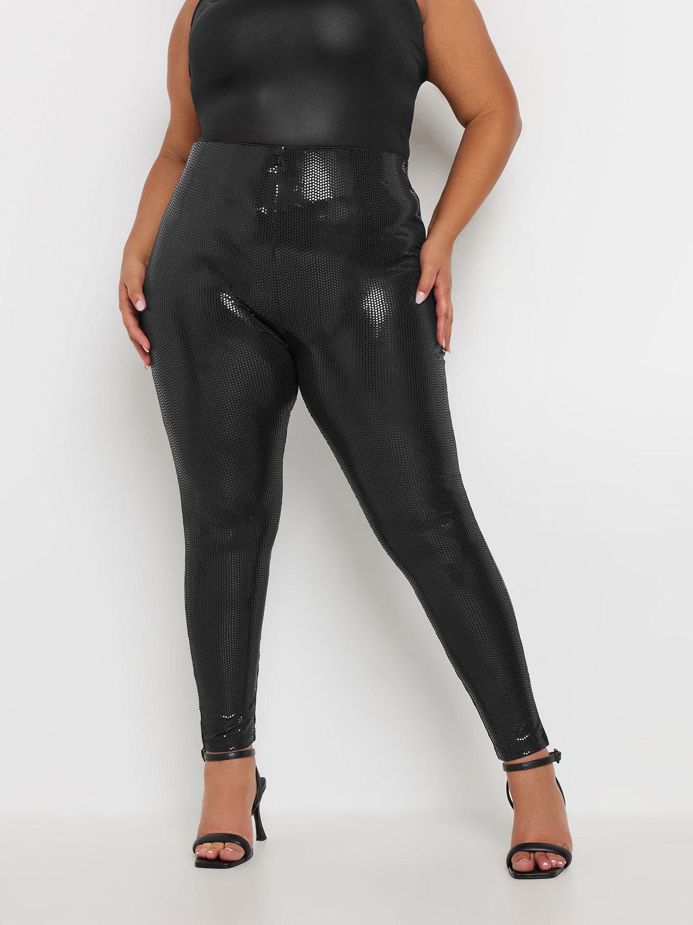 yours-curve-disco-sequin-legging-black