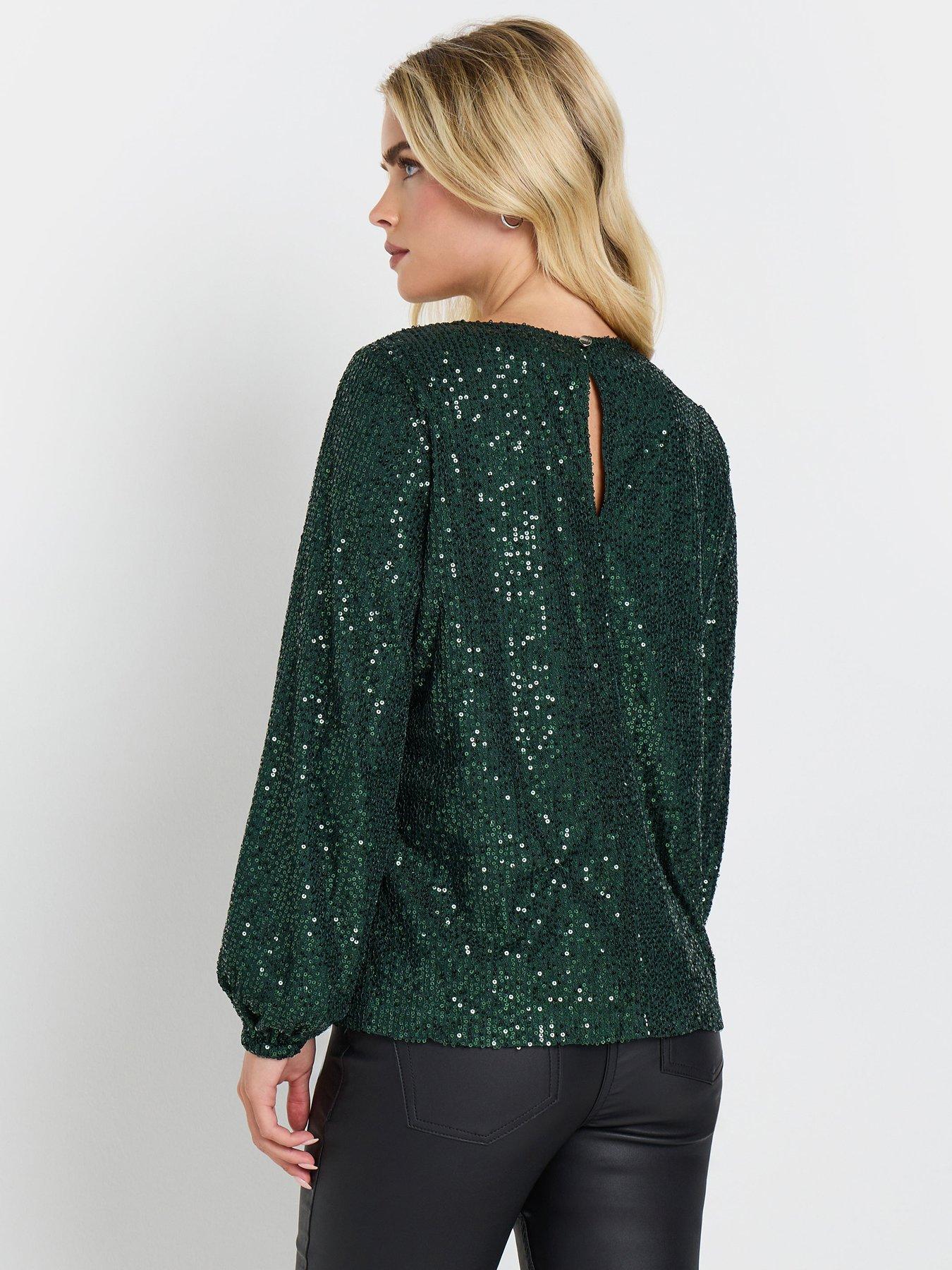 mco-petite-keyhole-sequin-long-sleeve-topstillFront