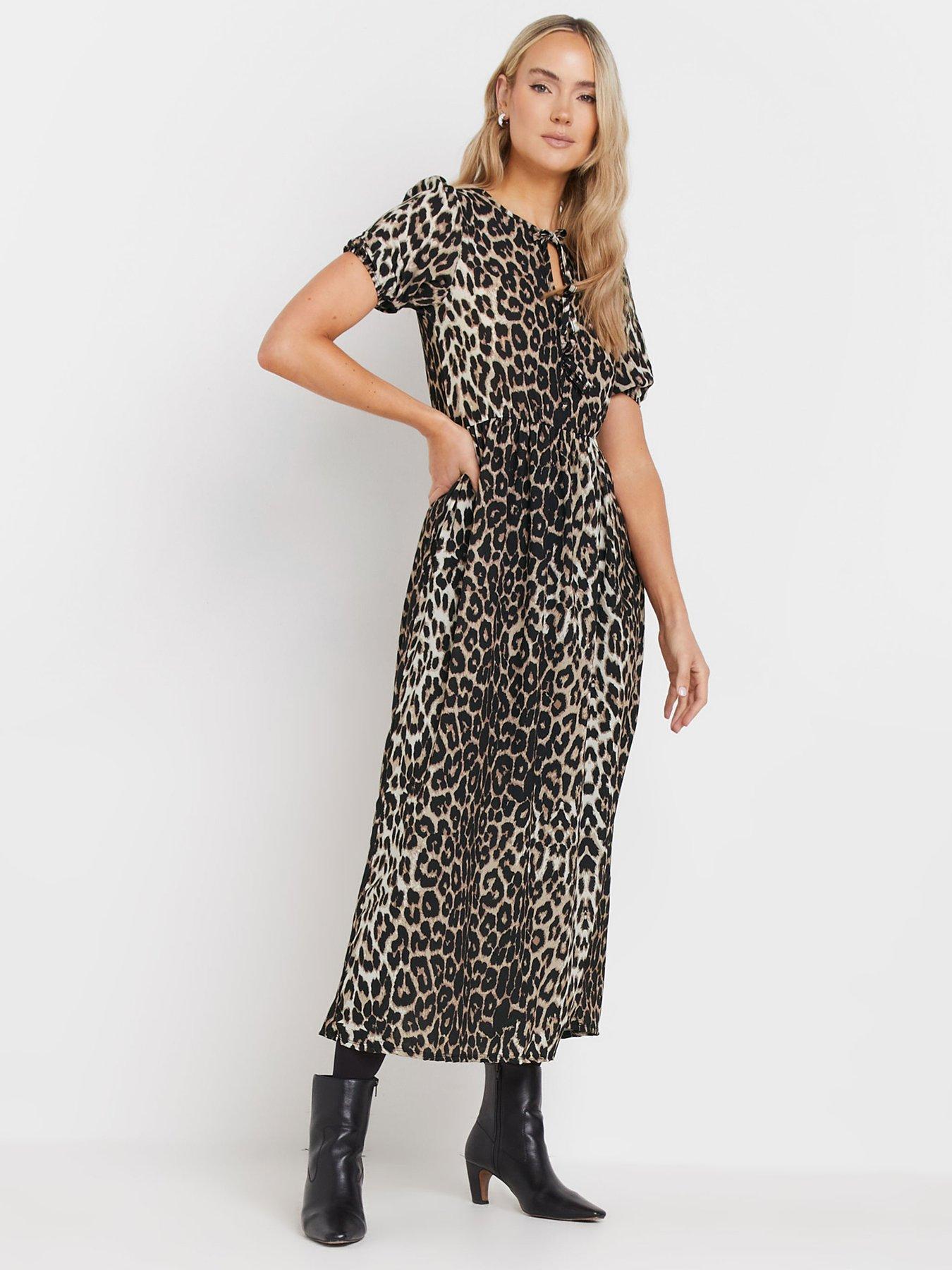 pixiegirl-tall-animal-tie-front-midi-dress