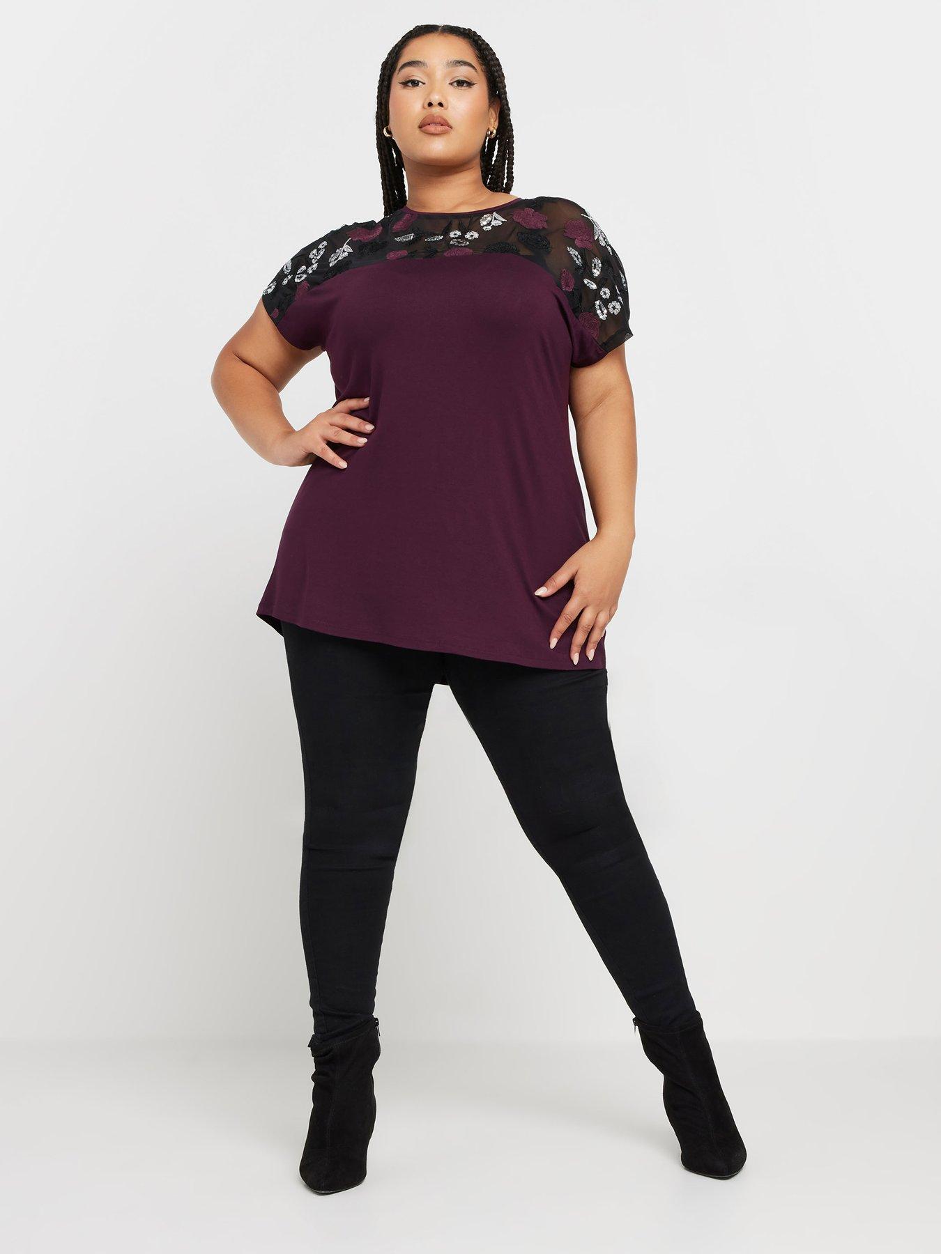 yours-curve-embellished-34-sleeve-top-purpleback