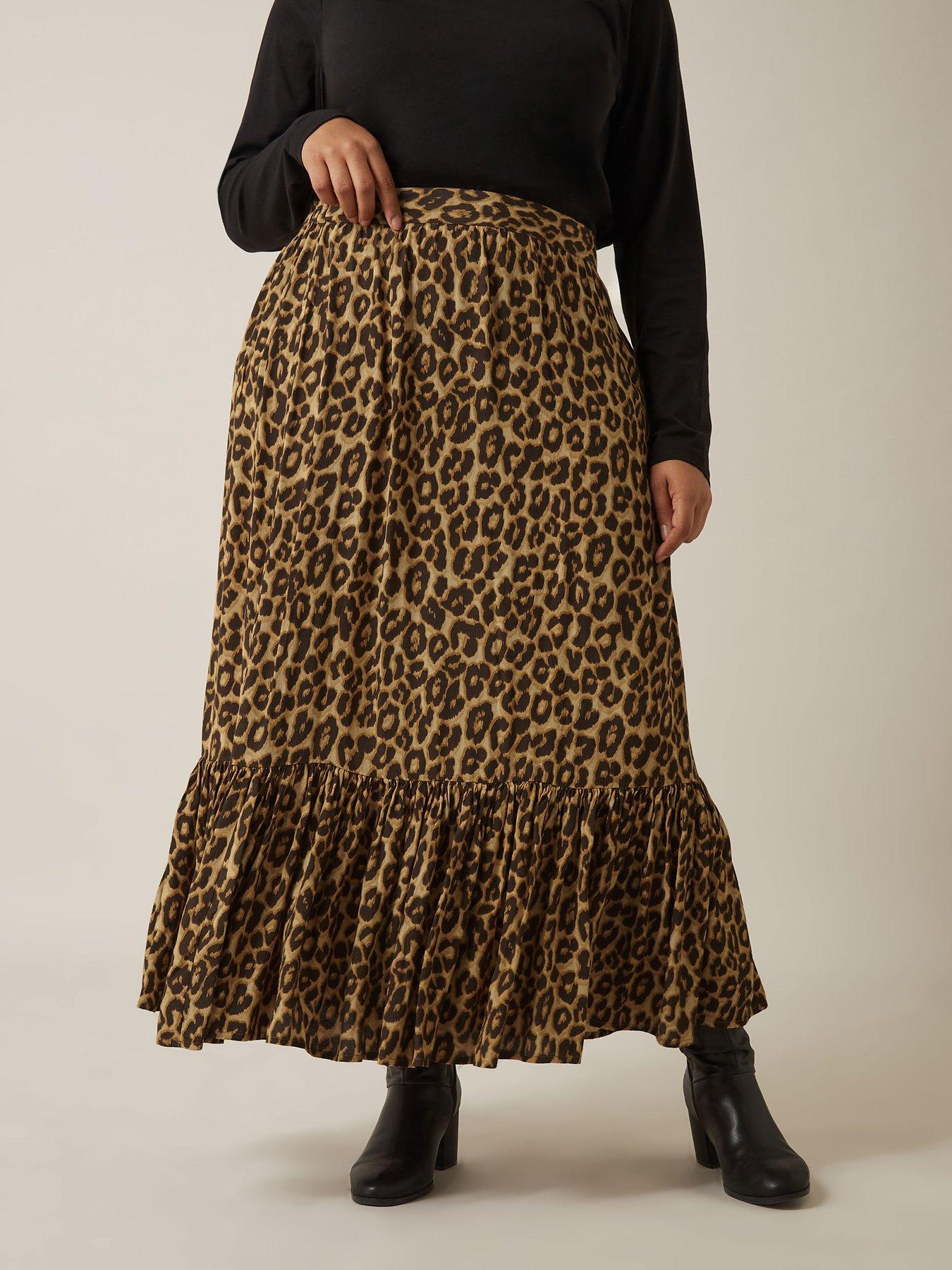 evans-animal-print-skirt