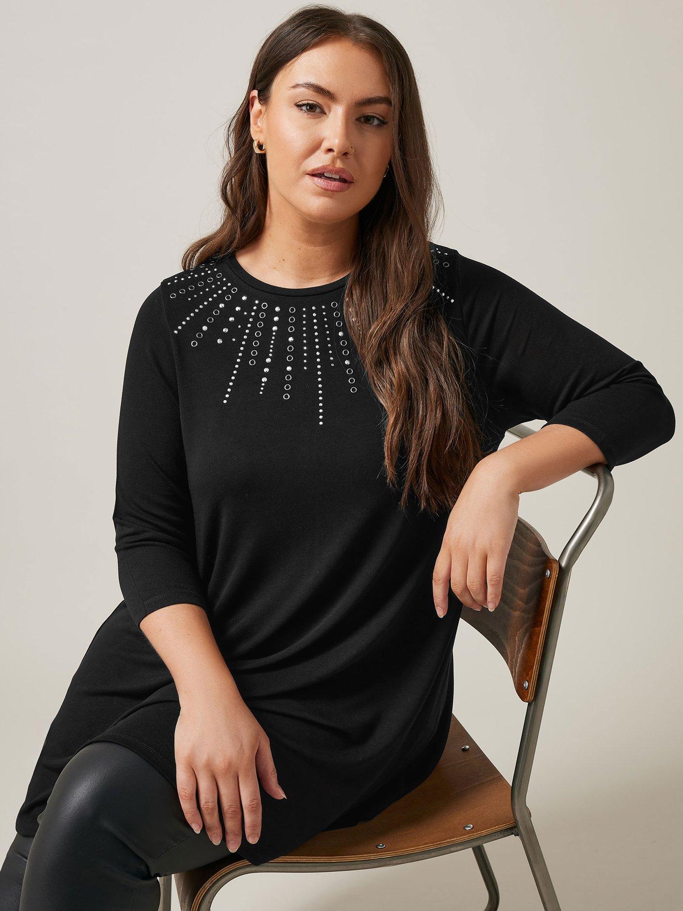 evans-34-sleeve-embellished-top