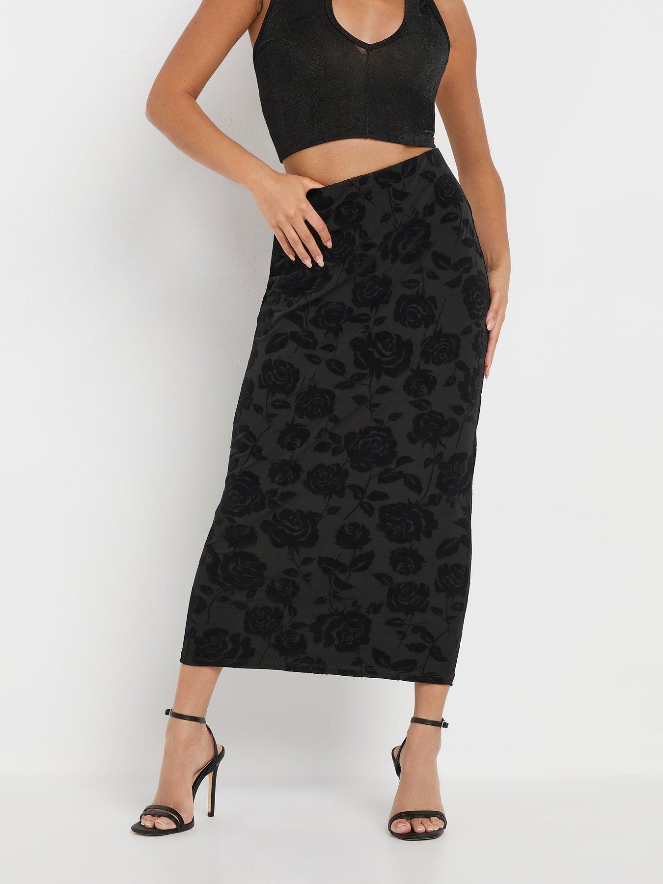 pixiegirl-petite-flock-skirt-black