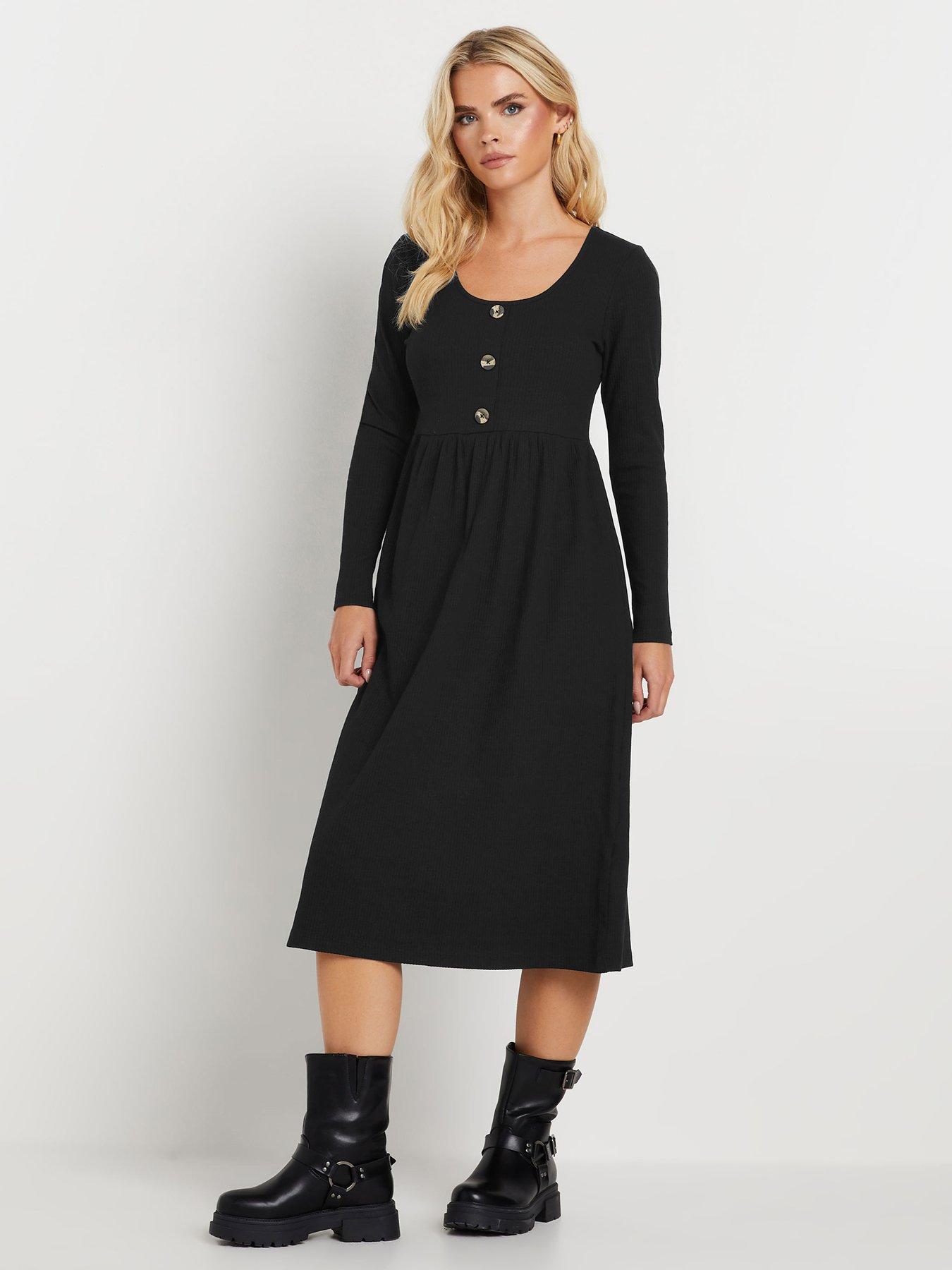 pixiegirl-petite-long-sleeve-rib-button-midi-dressback