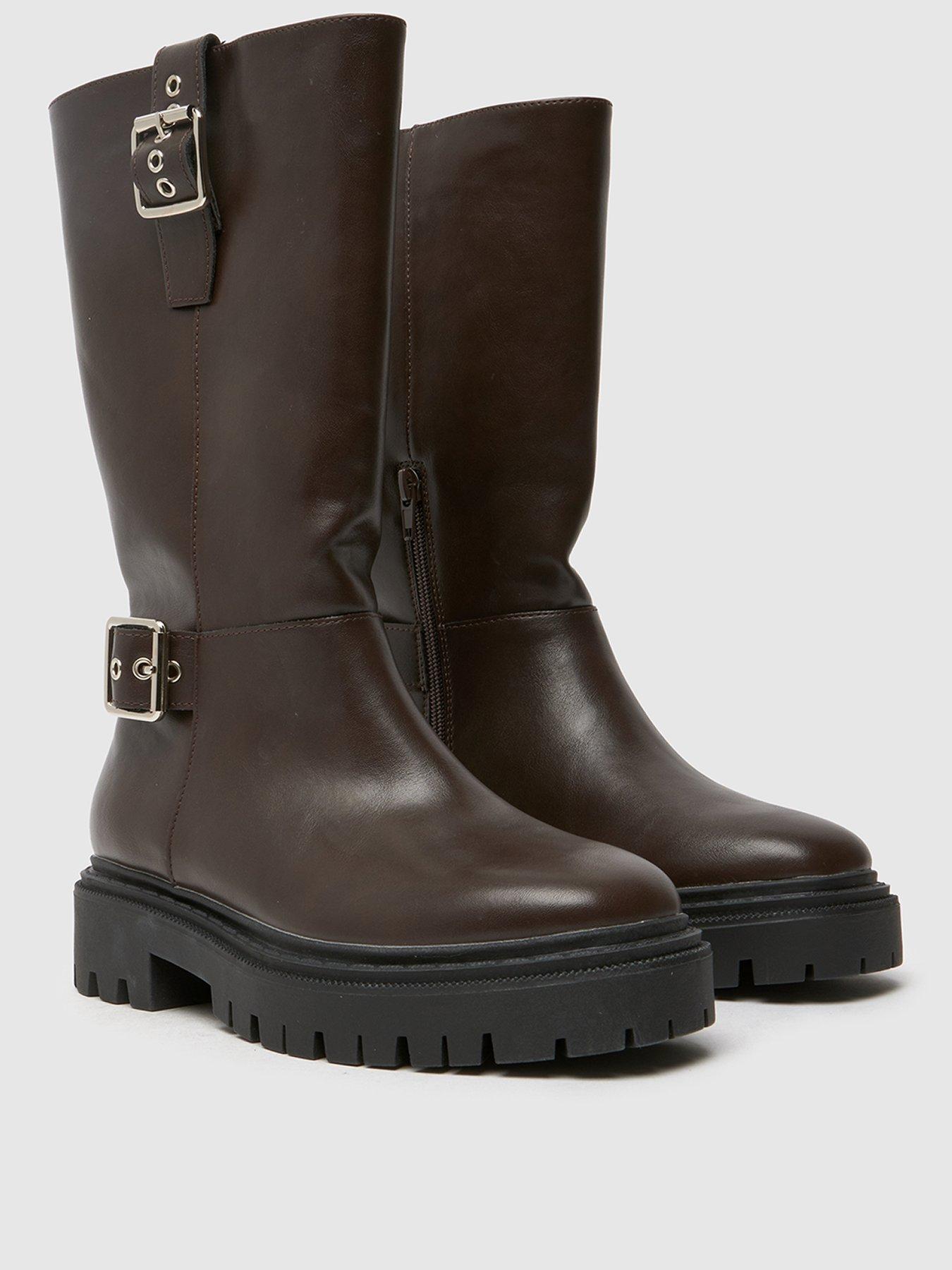 schuh-dayla-knee-high-biker-boot-brownstillFront