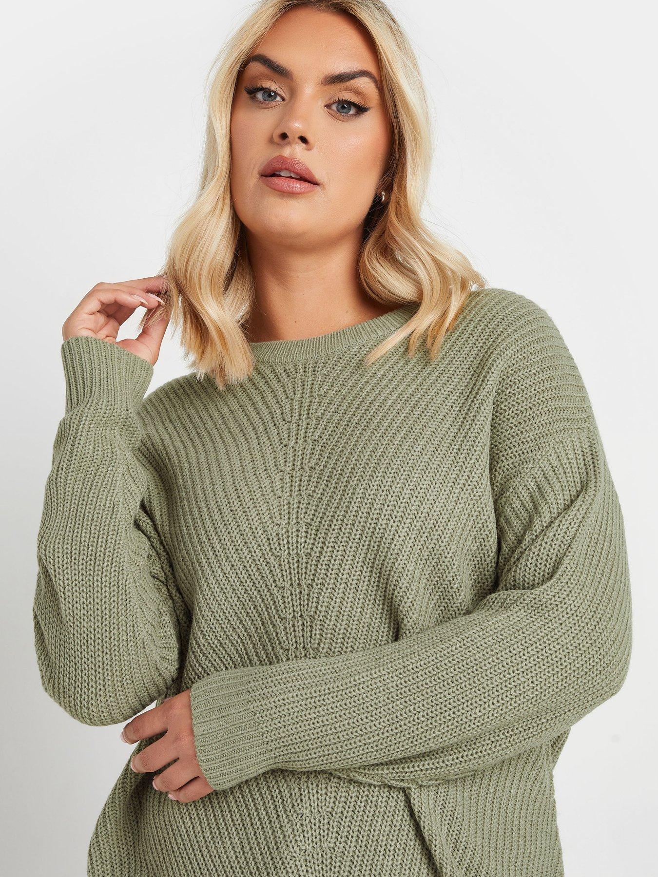 yours-curve-essential-jumper-greenoutfit