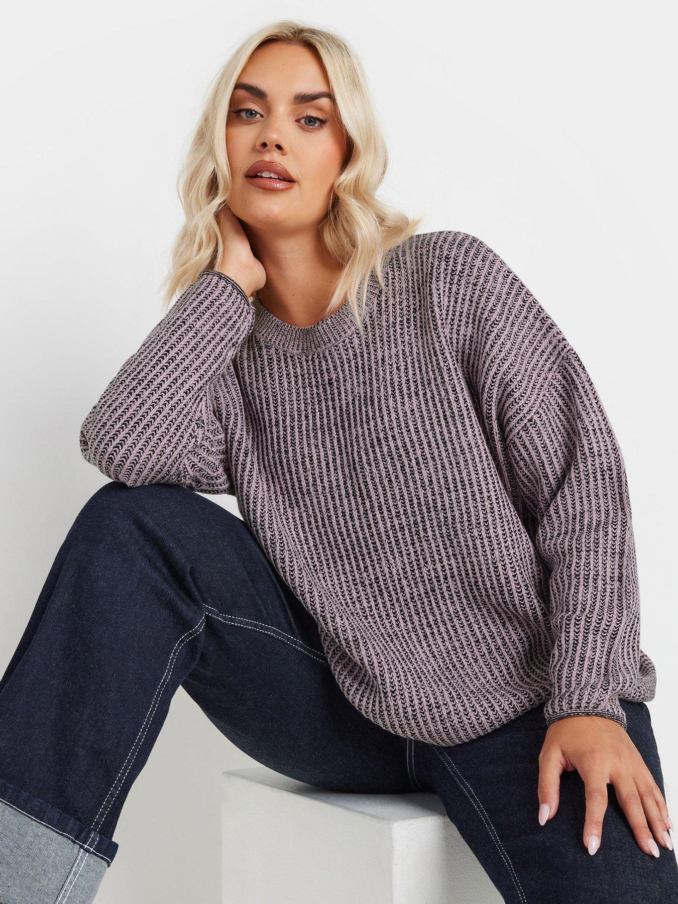 Image of Yours Curve Drop Shoulder Twist Jumper - Pink