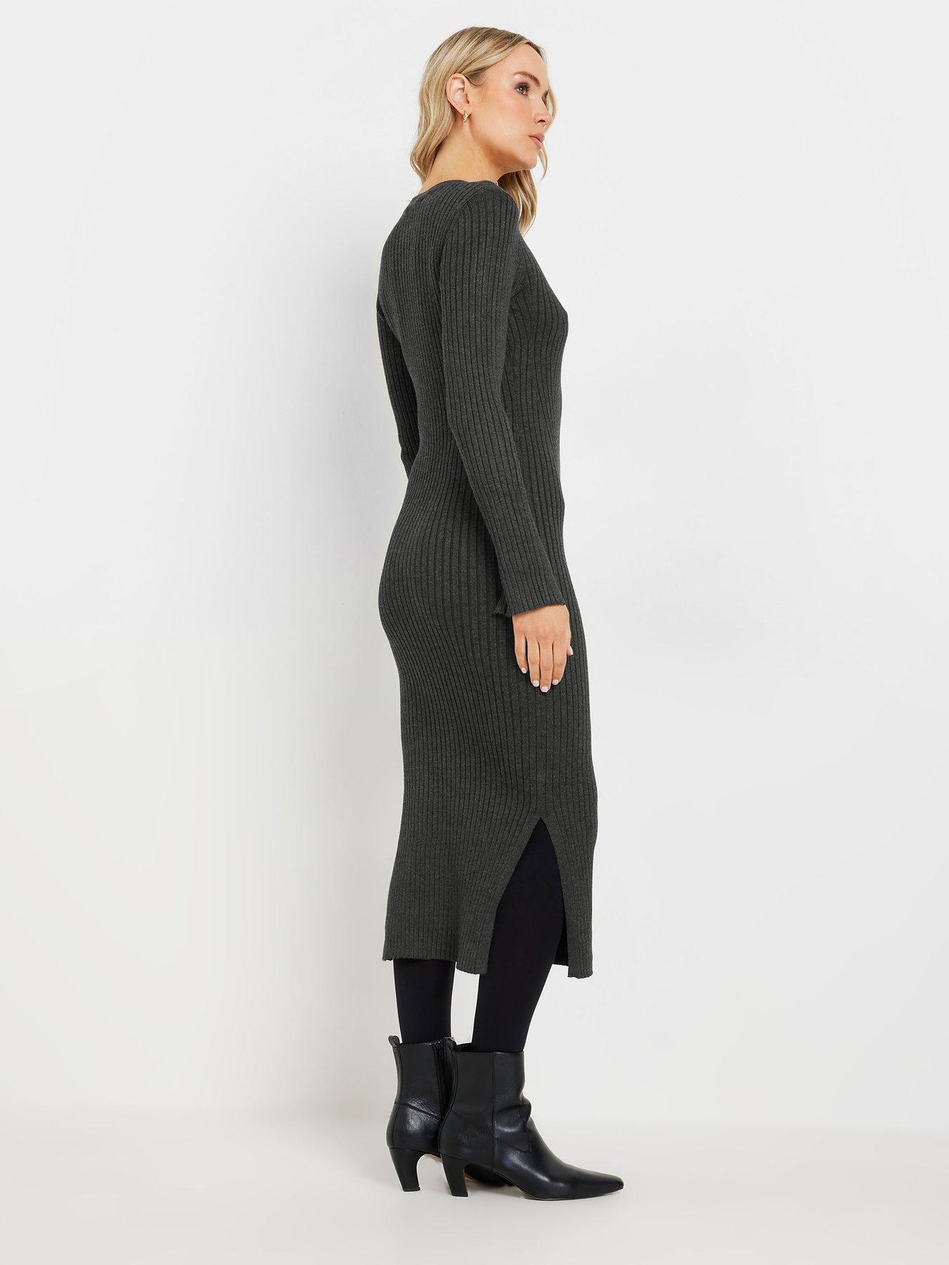 long-tall-sally-crew-neck-rib-dress-greystillFront