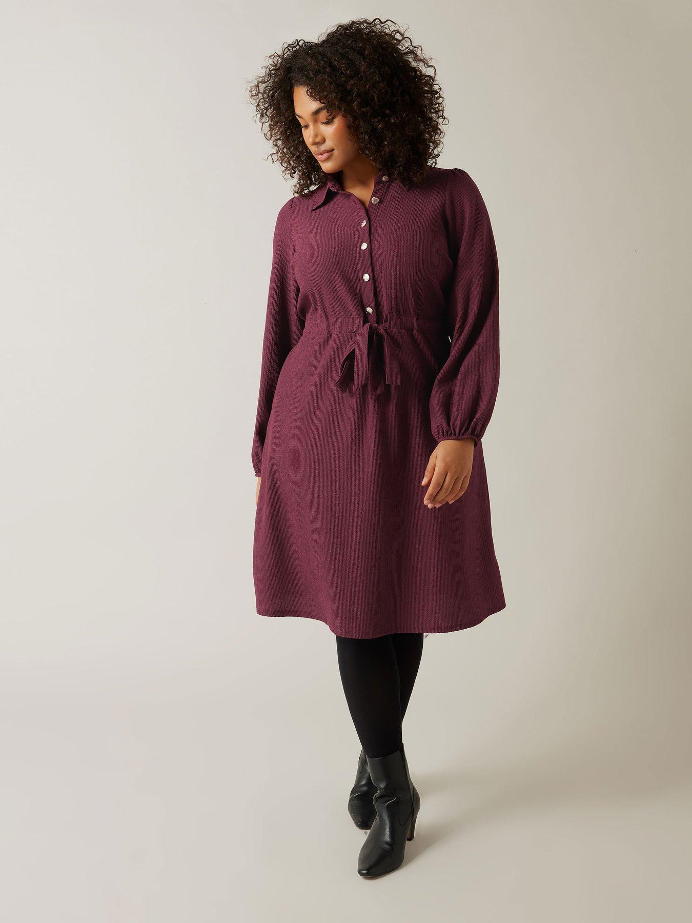 evans-long-sleeve-button-dress-redback