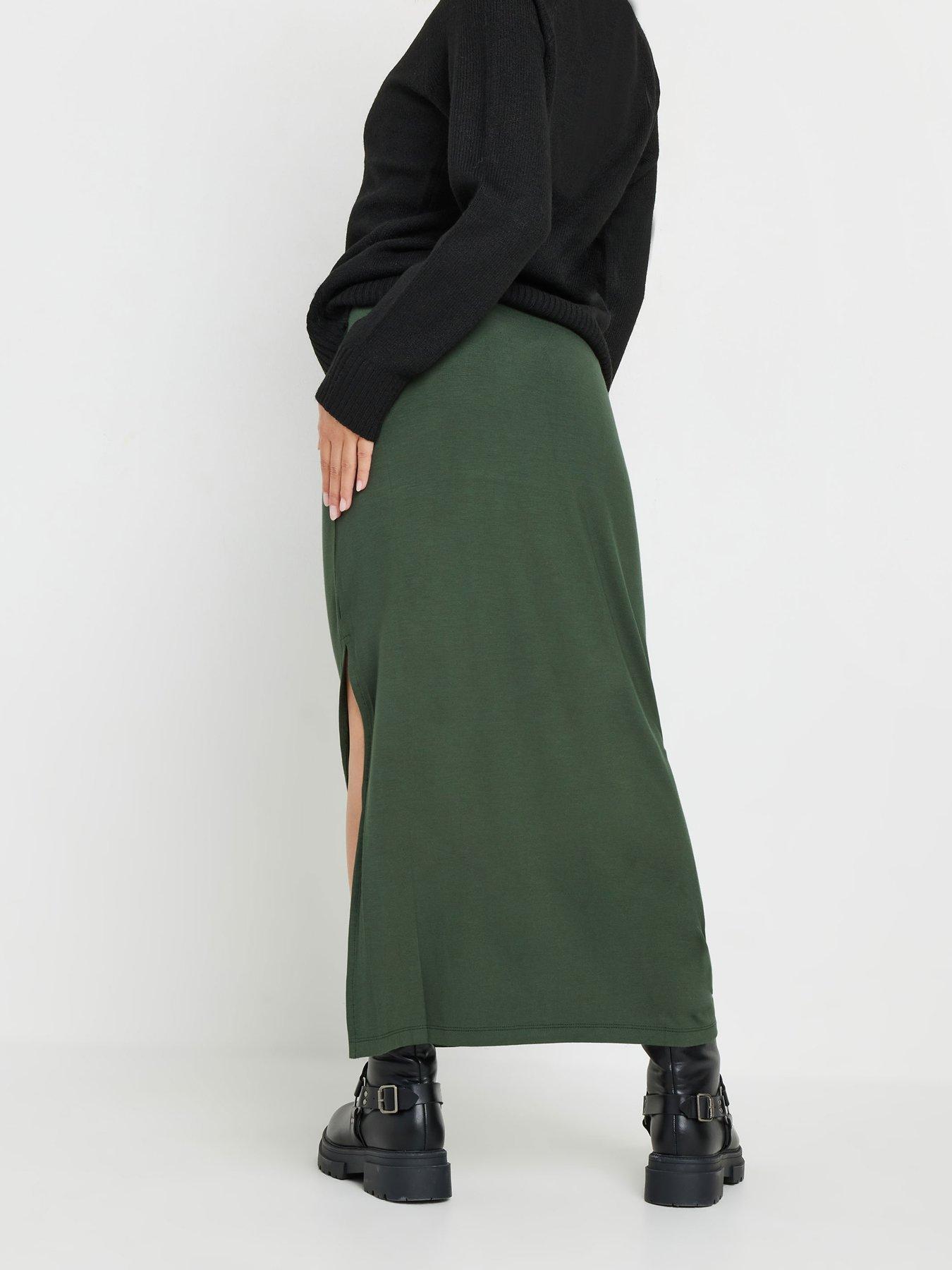 pixiegirl-petite-split-maxi-skirt-greenstillFront