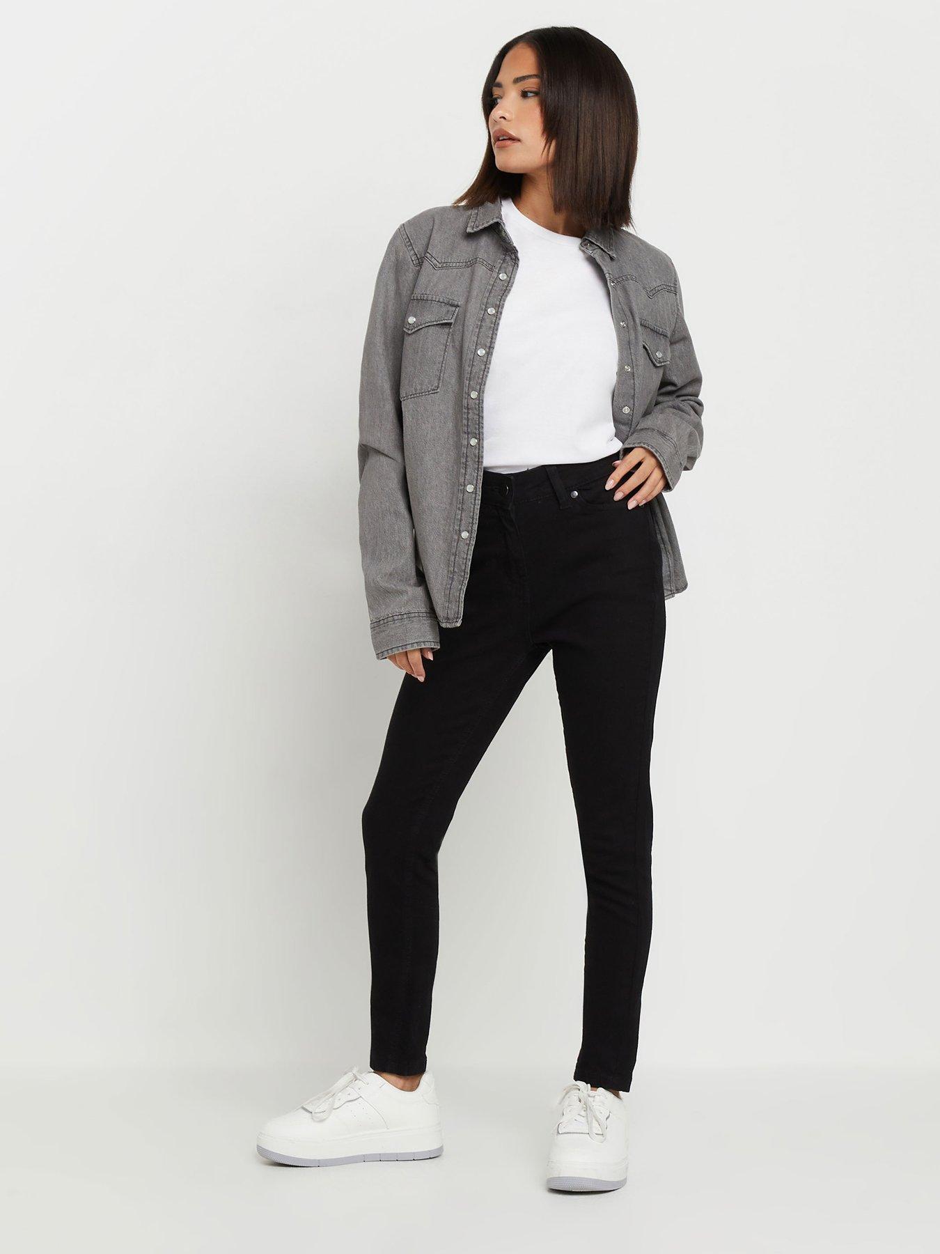 Image 3 of 4 of PixieGirl Petite Ava Skinny Jean 27" - Black
