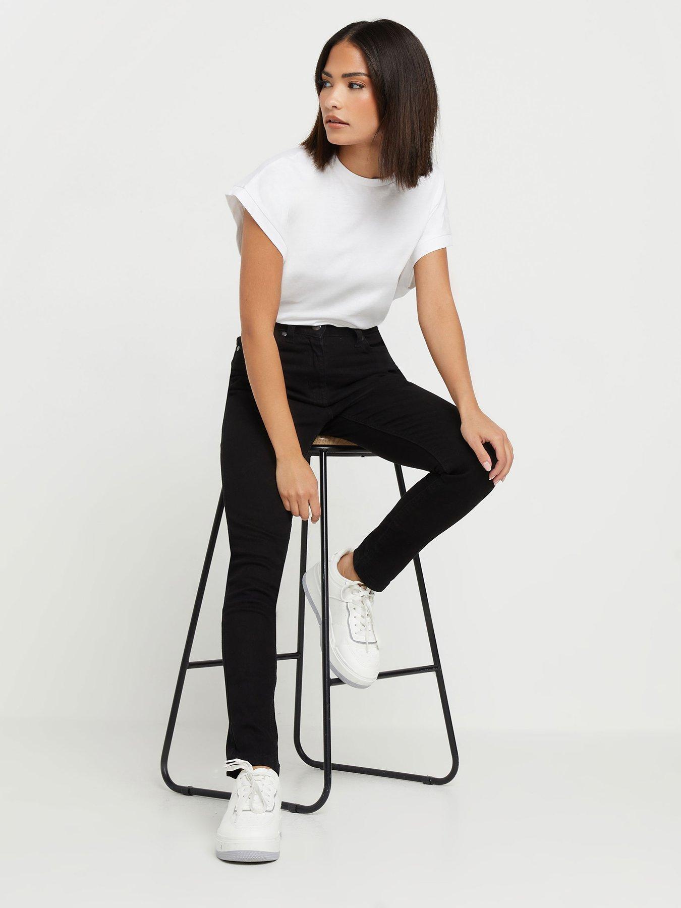 Image 4 of 4 of PixieGirl Petite Ava Skinny Jean 27" - Black
