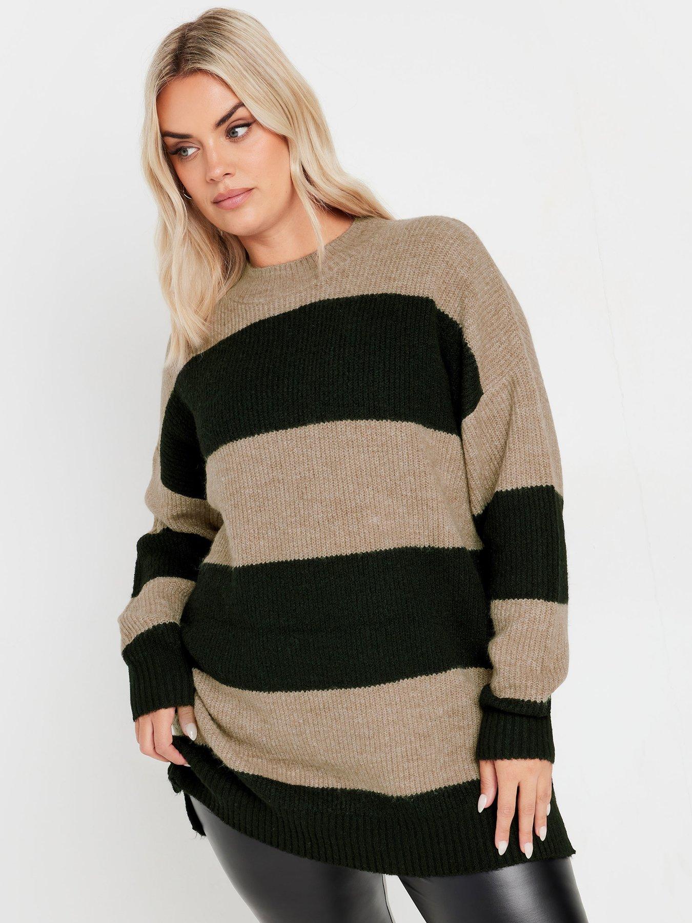 yours-curve-colourblock-jumper-blackoutfit