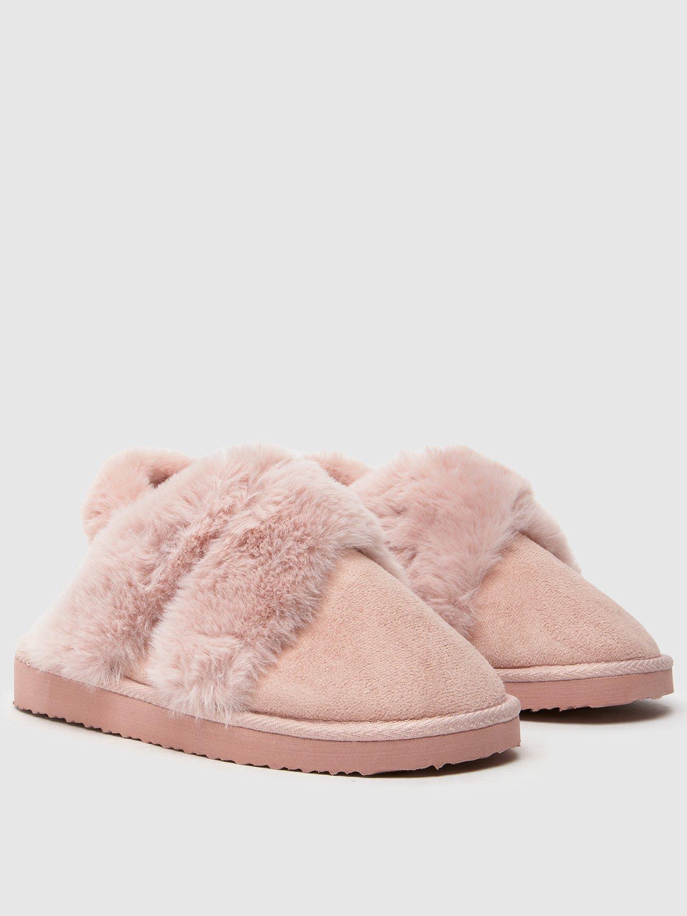 schuh-harper-faux-fur-mule-slippers-pinkstillFront