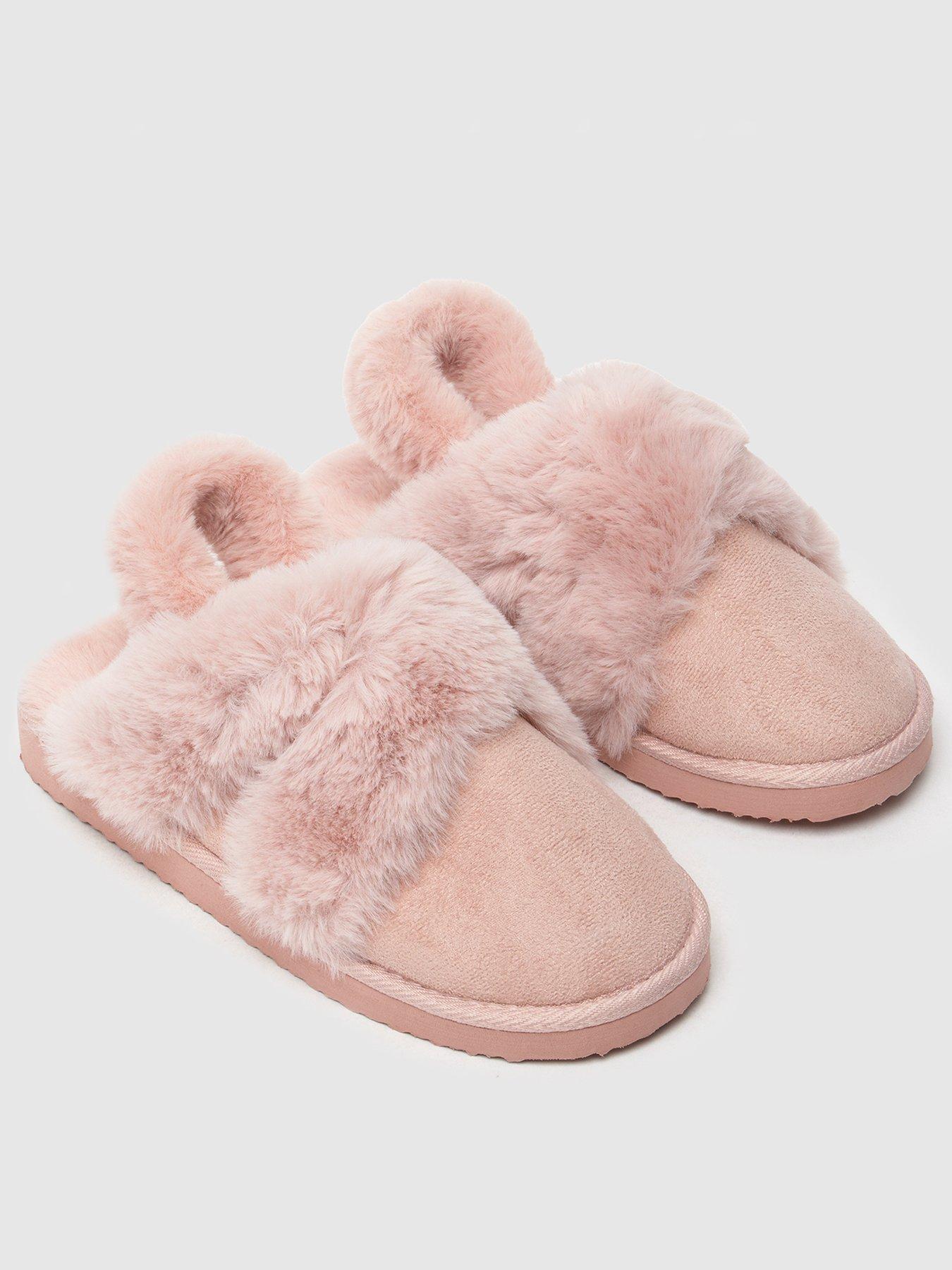 schuh-harper-faux-fur-mule-slippers-pinkback