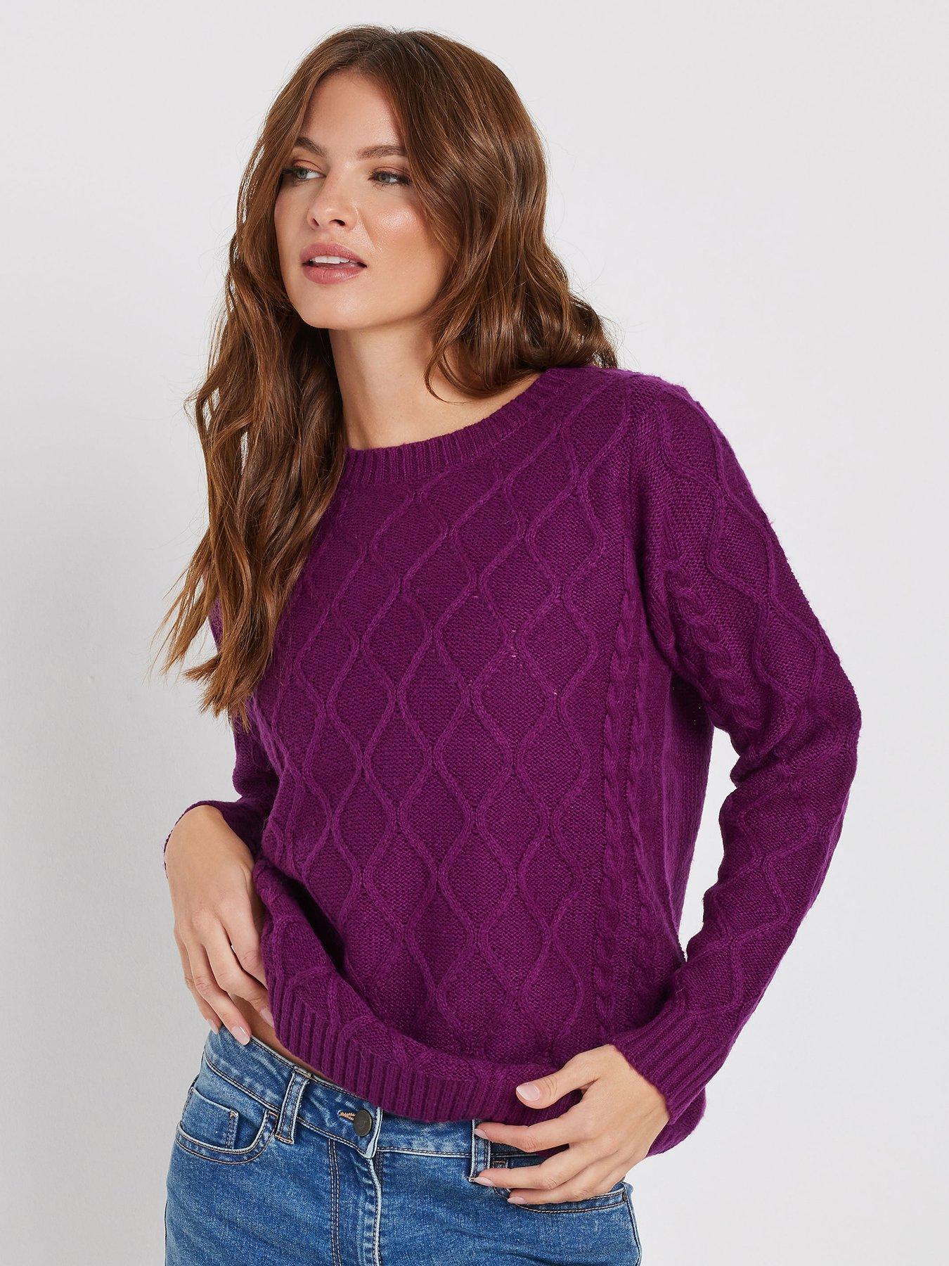 mco-diamond-cable-knit-jumper-purple