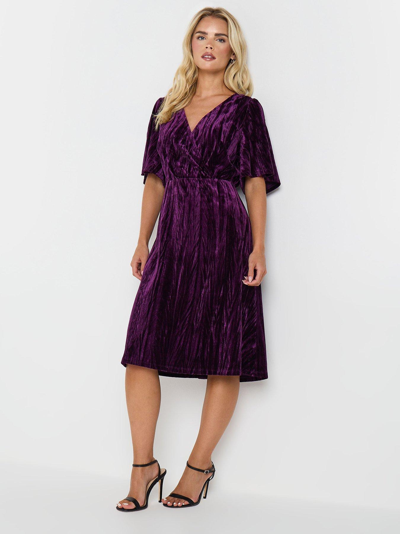 mco-petite-crushed-velvet-wrap-dress-purpleback