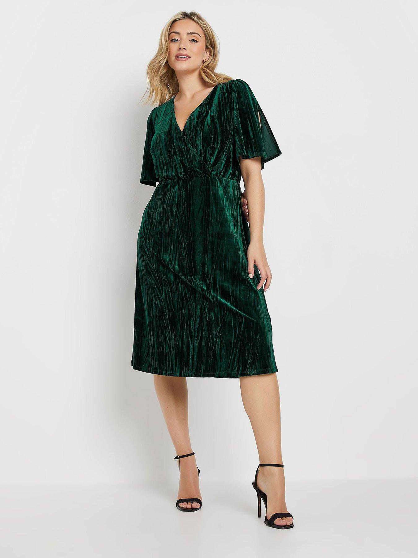 mco-crushed-velvet-split-sleeve-wrap-dressback