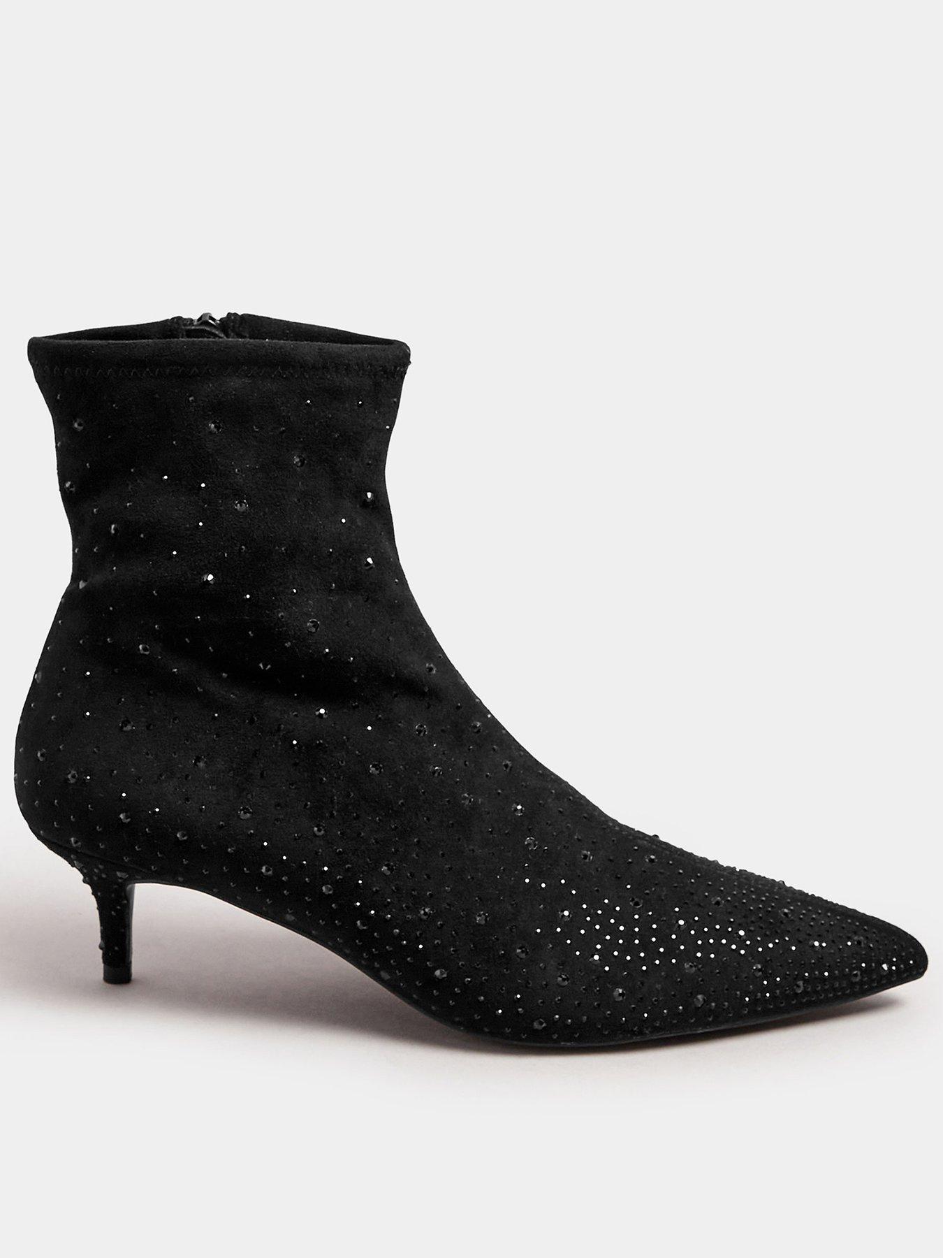 long-tall-sally-pointed-toe-diamante-kitten-heel-boot-blackfront